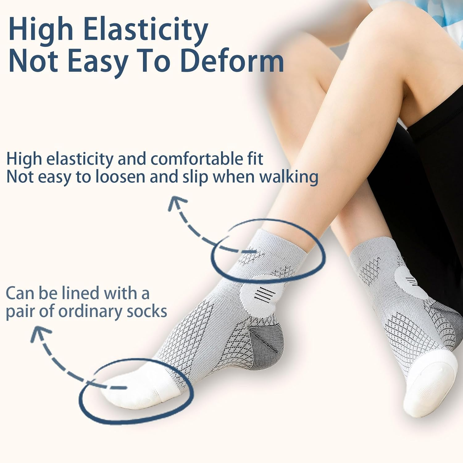 Neuropathy Socks for Men Women, Socks for Neuropathy, Neuropathy Foot Pain Relief Socks, Compression Socks image number 4