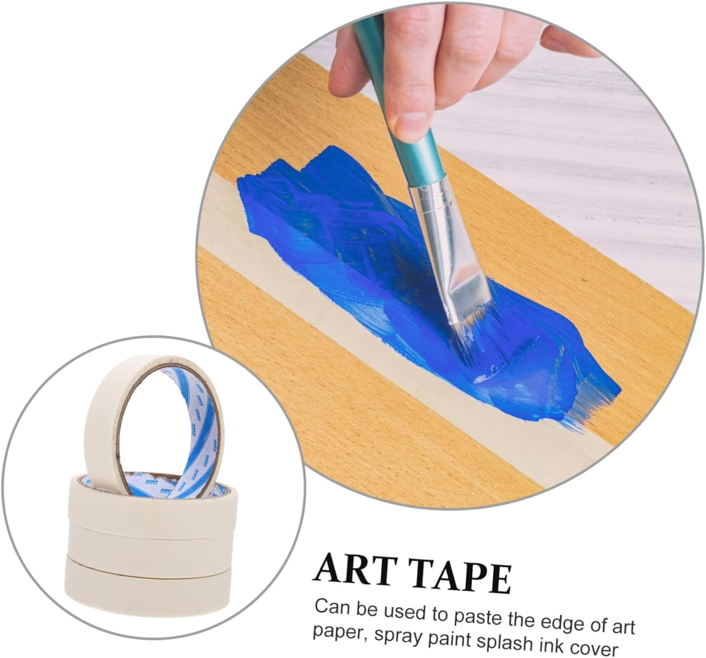 10Pcs Art Tape Paper Tape Adhesive White Painters Tape Beige Spray Paint White Car Paint Car Trim Adhesive Drawing Tapes Car Spraying Paint Tapes Self-Adhesive Tapes Student Japan image number 4