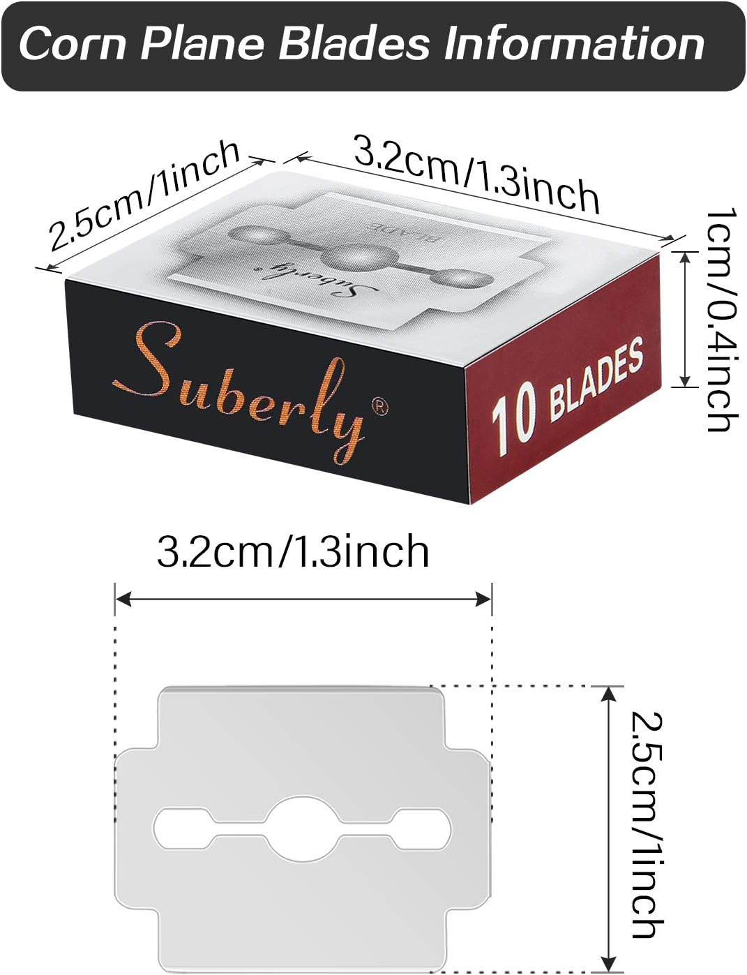 Mudder 120 Pieces Callus Shaver Replacement Blades Corn Plane Stainless Steel Blades Foot Care Tool for Removing Callus