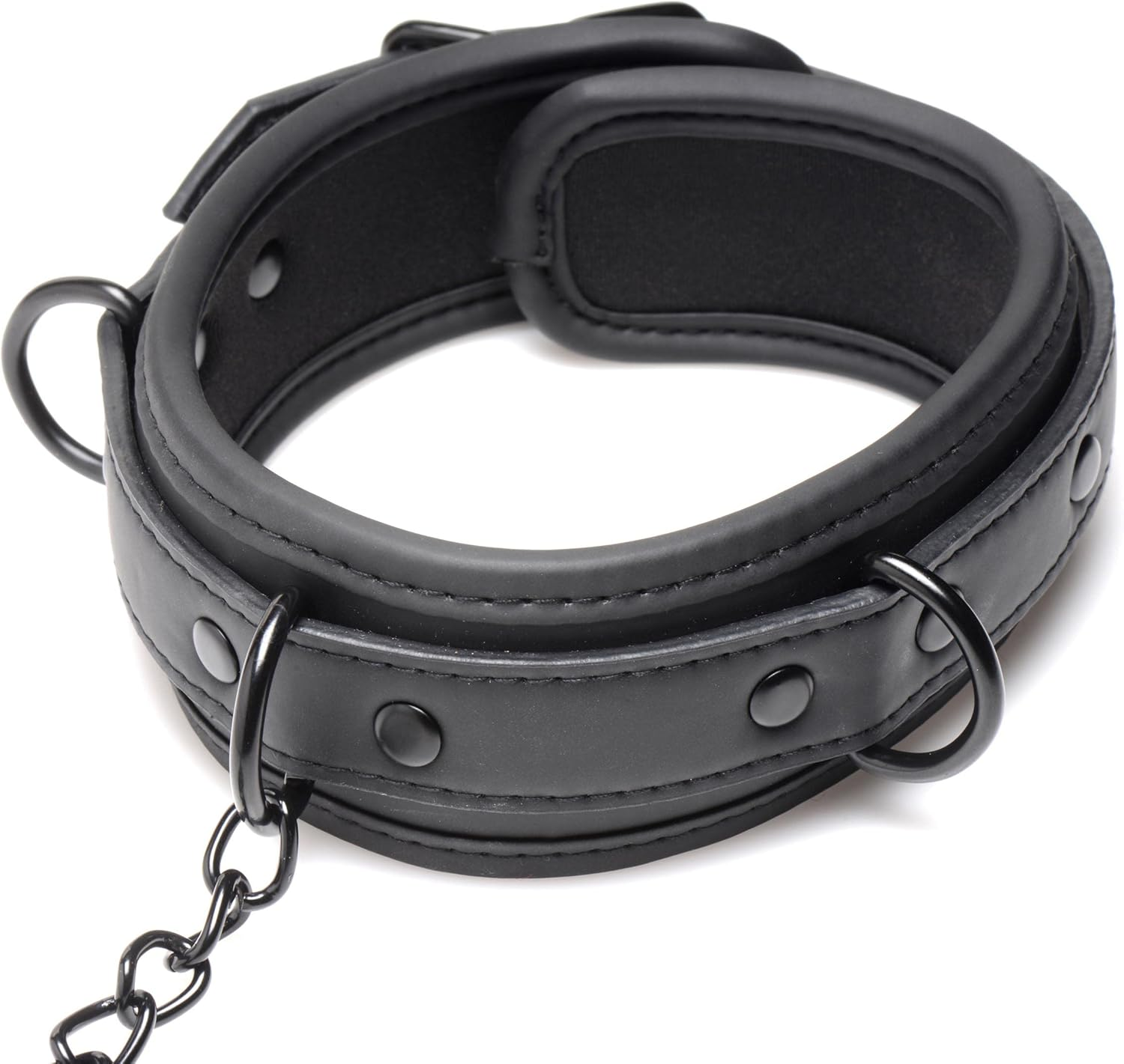 Master Series Collared Temptress Collar with Nipple Clamps image number 1