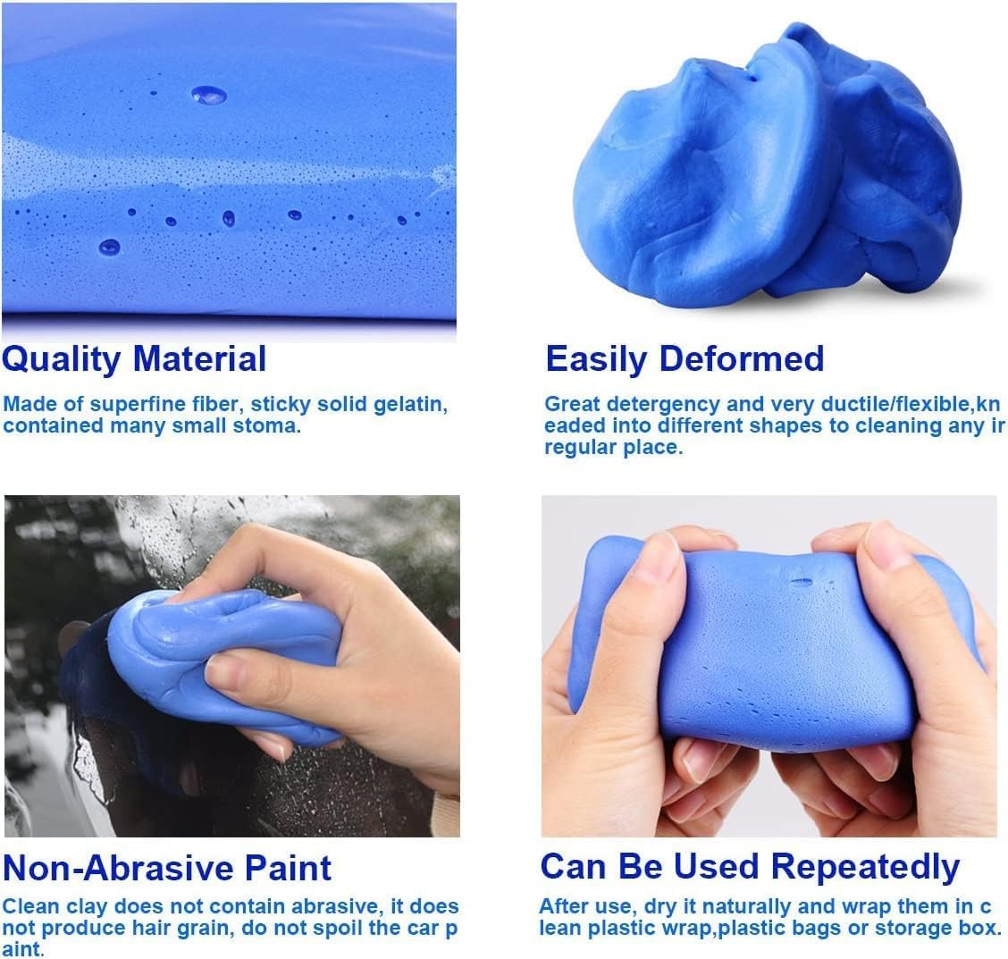 Wildauto Car Clay Bar, Detailing Clay Bar 2PCS 100G Auto Magic Clay Bar Cleaner for Car Wash image number 4