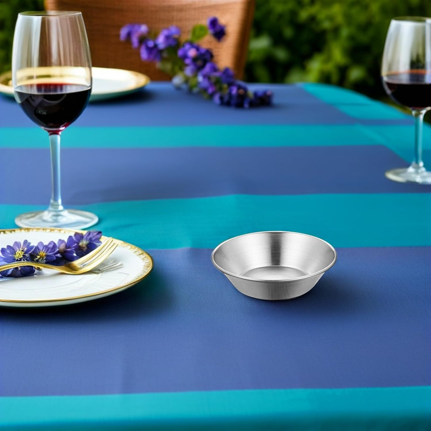 HEANUJJ 6Pcs Aluminium Alloy Egg Tart Baking Molds DIY Pastry Pan for Cakes Jelly Pudding Fruit Compact Lightweight Bakeware for Home Kitchen image number 2