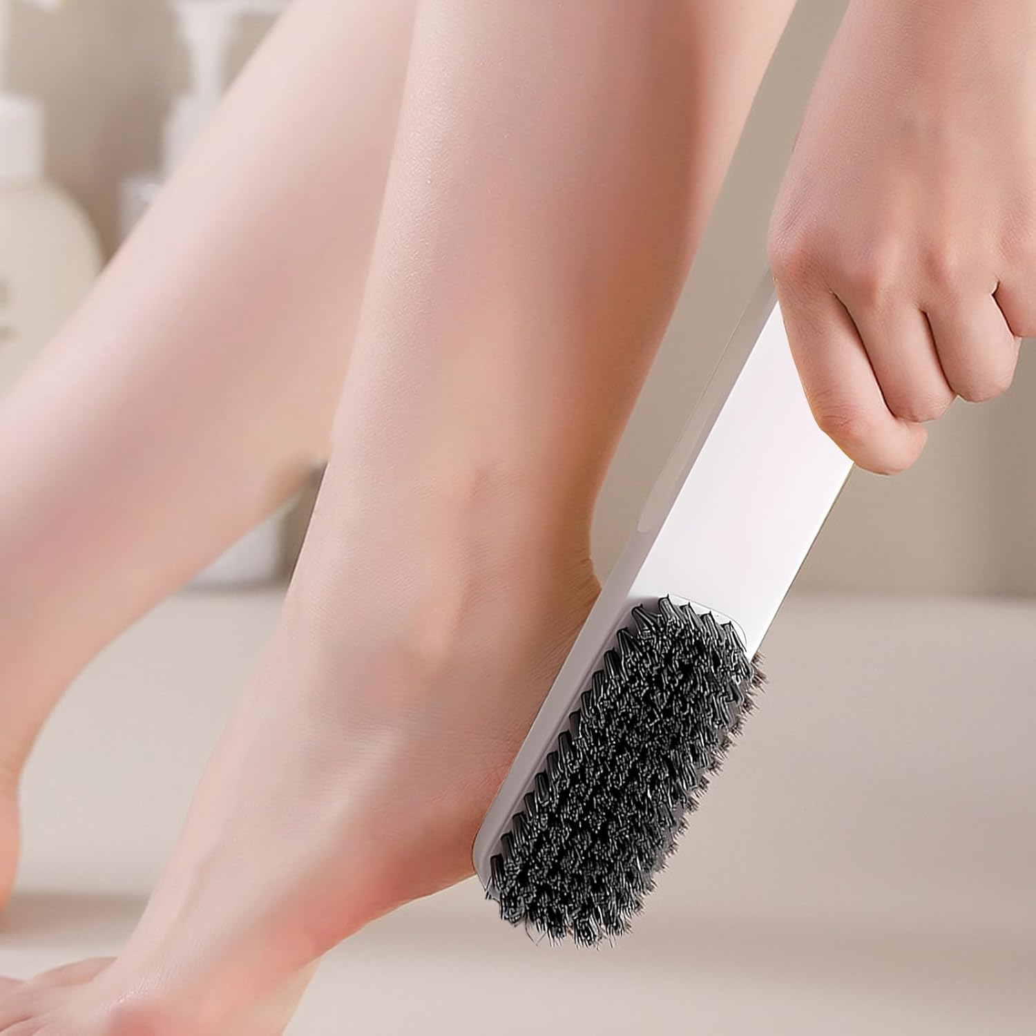 Foot File Callus Remover,Double-Sided Stainless Steel Brush 2 in 1,Cracked Heel File Corns Grater Brush | for Home Travel Shower Bathroom Spa Daily Grooming Nail Toes Adults Men Women Kids image number 1