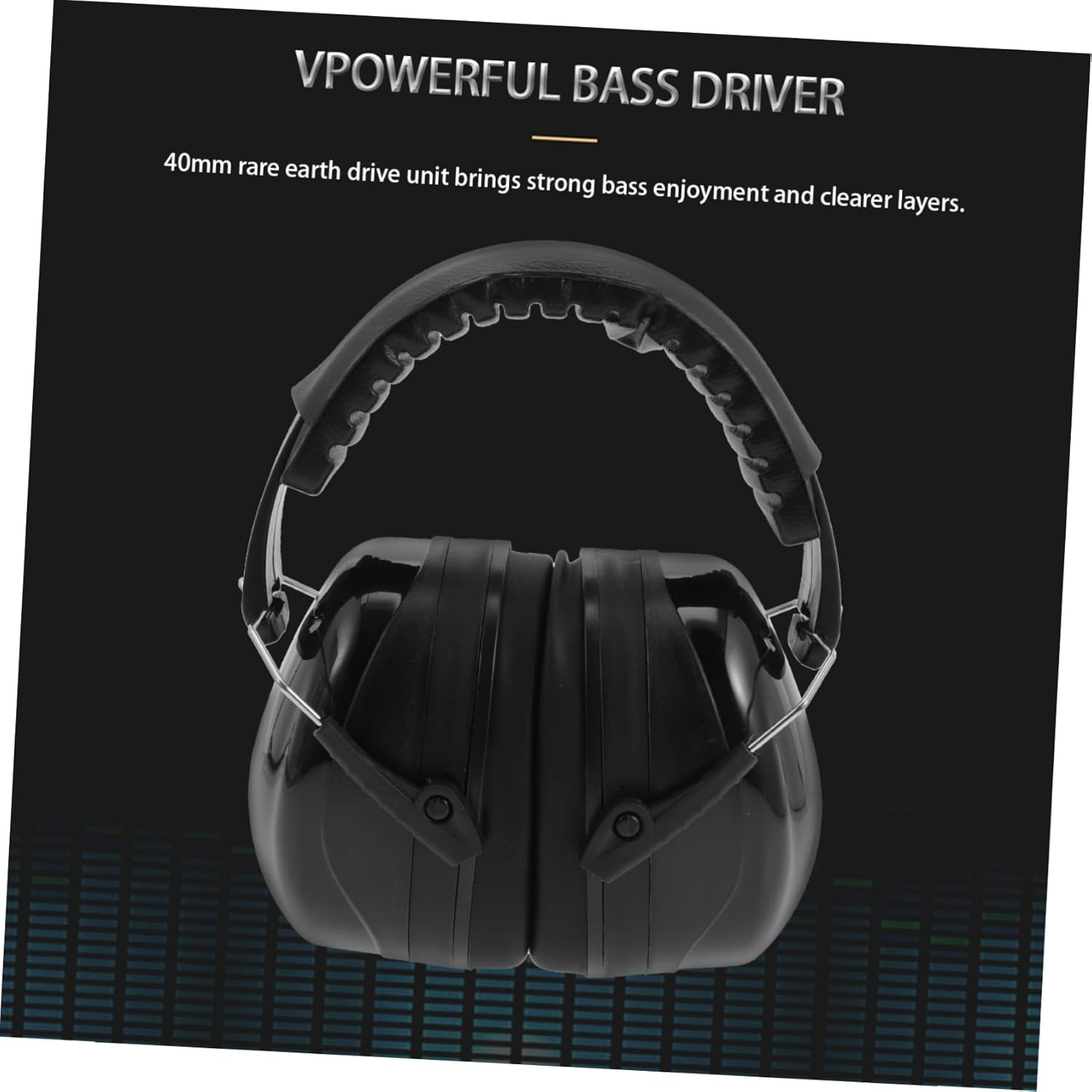 SHINEOFI Black Over-Ear Drummer Headset Noise Insulation Earmuff Protective Soundproof Ear Cover for Jazz Drum Performance image number 2