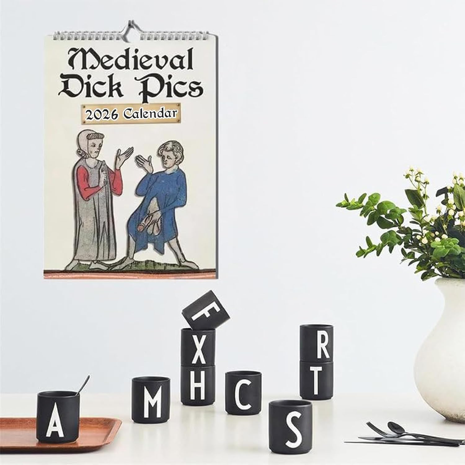 Medieval Dick Pics 2026 Calendar, Funny Rude Medieval Dick Wall Calendar 2026, Prank Pic 12 Months Calendars Gag Gifts for History Enthusiasts Adults Prankster image number 1