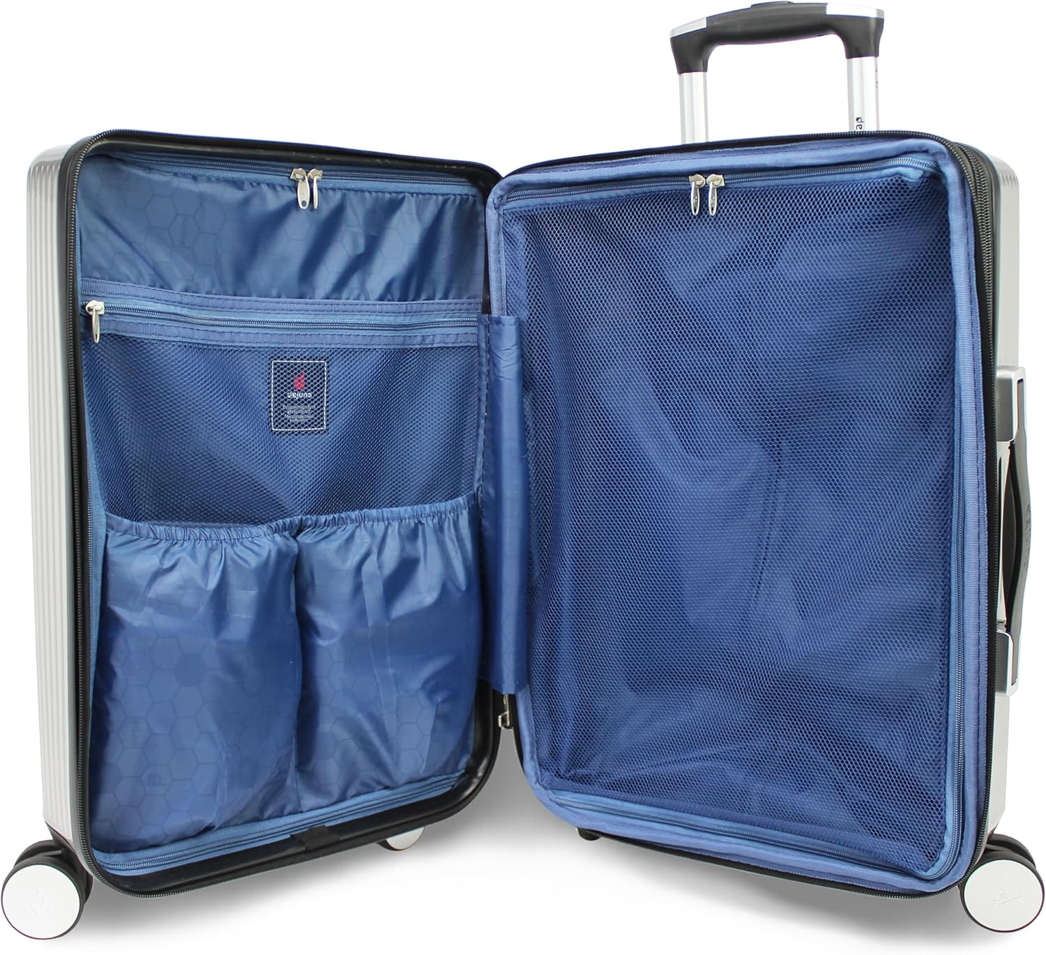 World Traveler Dejuno Monarch Lightweight Hardside Polycarbonate Expandable Spinner Luggage with TSA Lock, Titanium, 20-Inch Carry-On, Dejuno Monarch Lightweight Hardside Polycarbonate Expandable image number 6