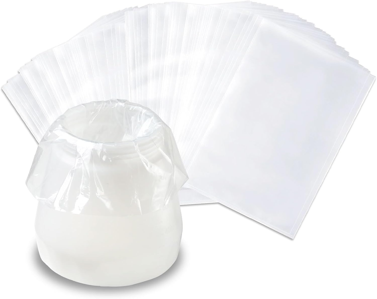 Paint Sprayer Parts - 100 Pcs Bags, 7.8'' X 11.8'' Cup Liners, Transparent Spray Gun Canister Liners for Wagner Paint Sprayer image number 4