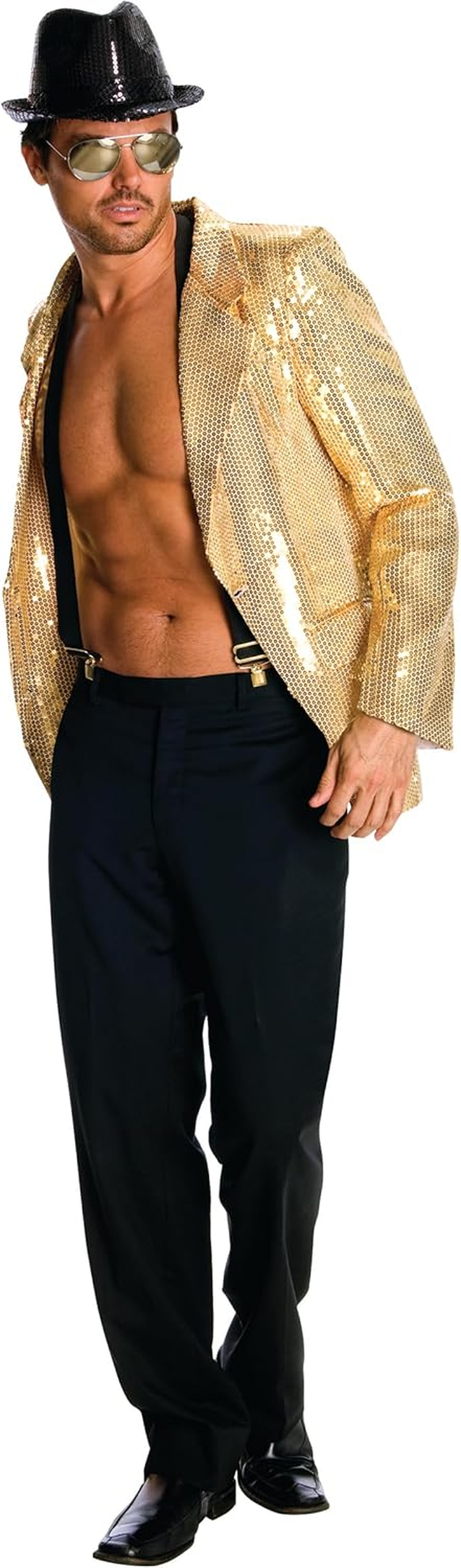 Rubie'S Costume Co Deluxe Men'S Gold Sequin Jacket