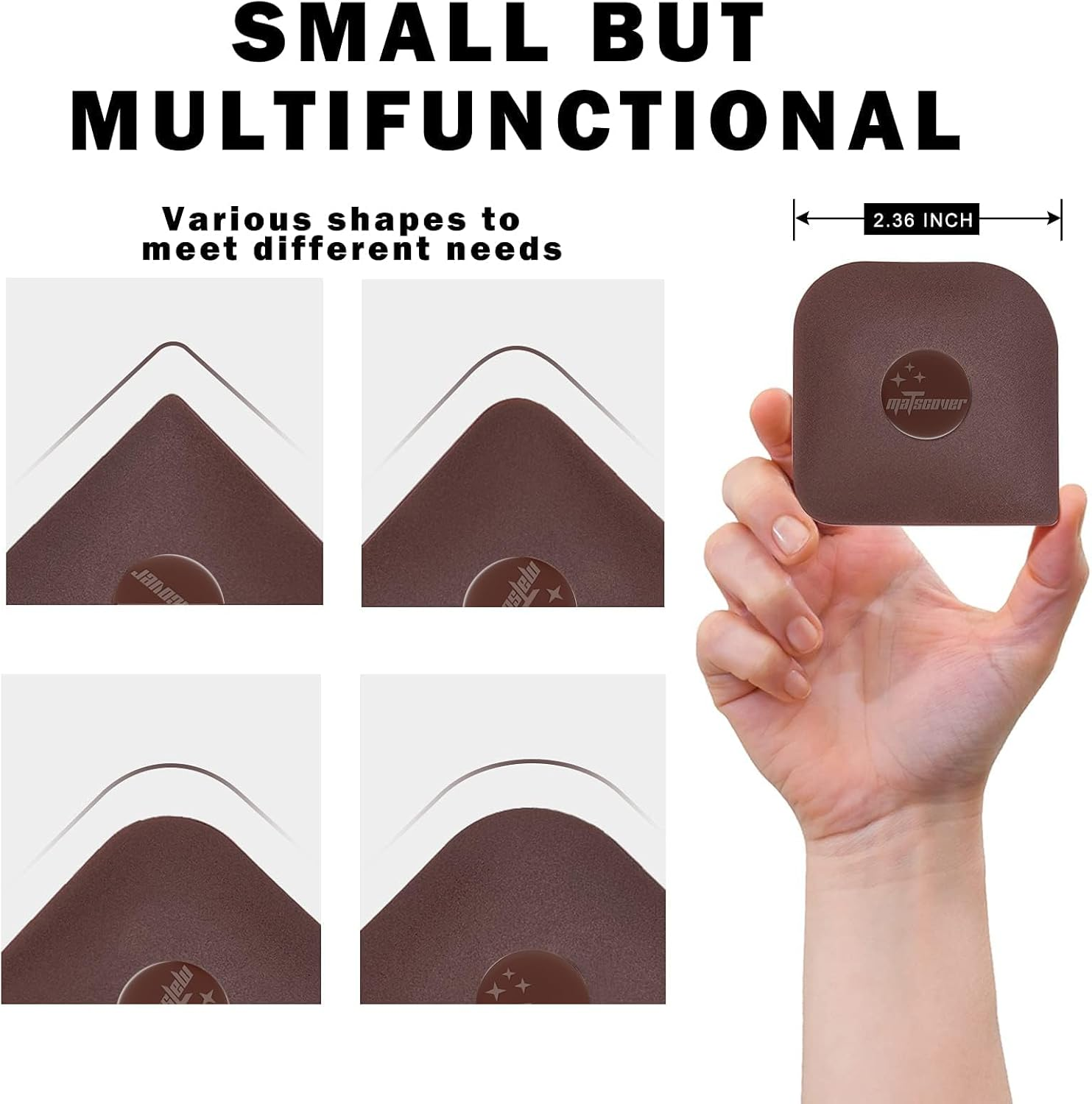 Pan and Pot Scraper, 5 Pcs Plastic Non-Scratch Kitchen Tool for Cast Iron Cleaning, Sturdy image number 4