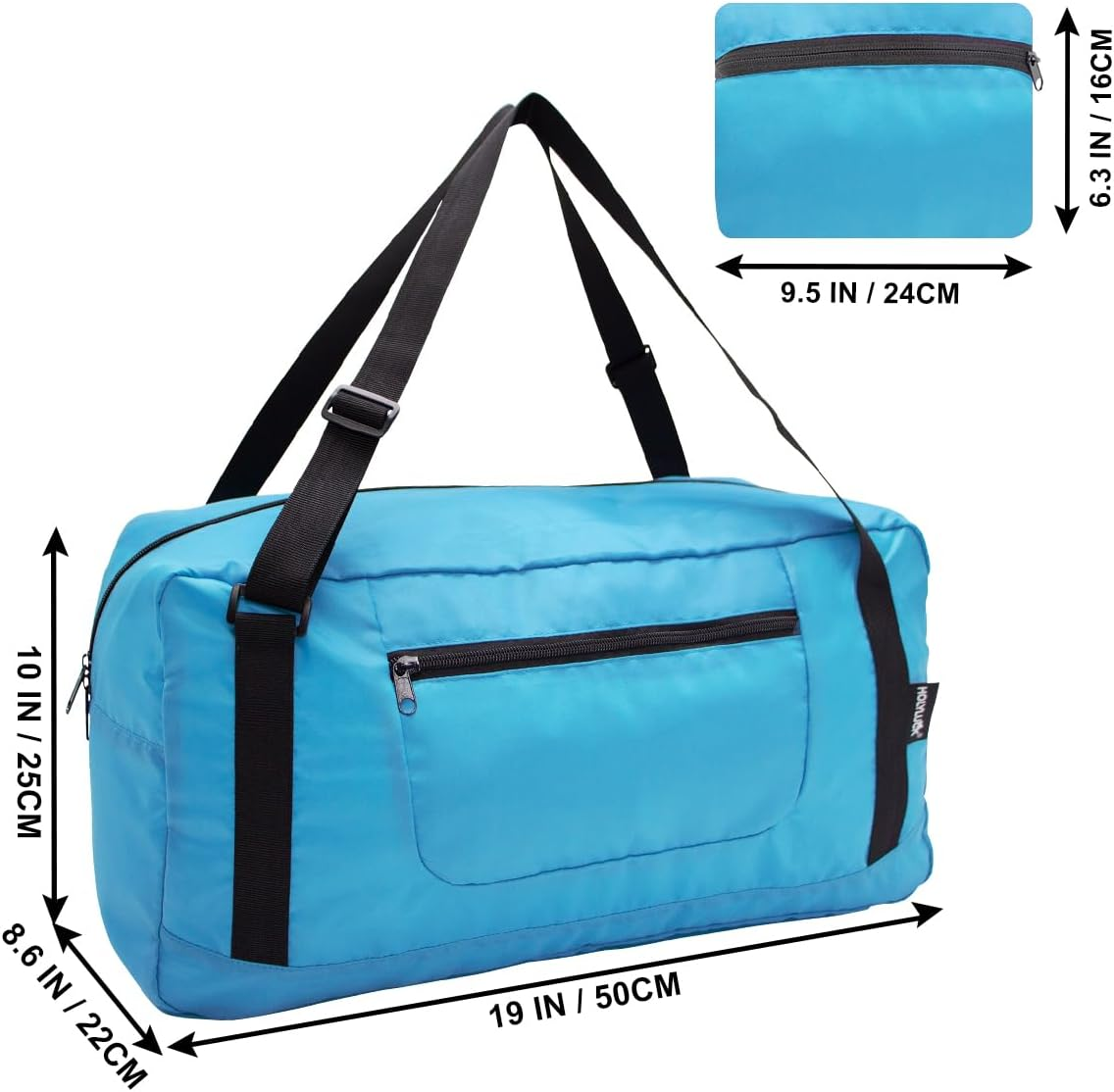 HOLYLUCK Foldable Travel Duffel Bag for Women & Men Luggage Great for Gym, A-Sky Blue, 30L, Travel Bag - A-Blue image number 6