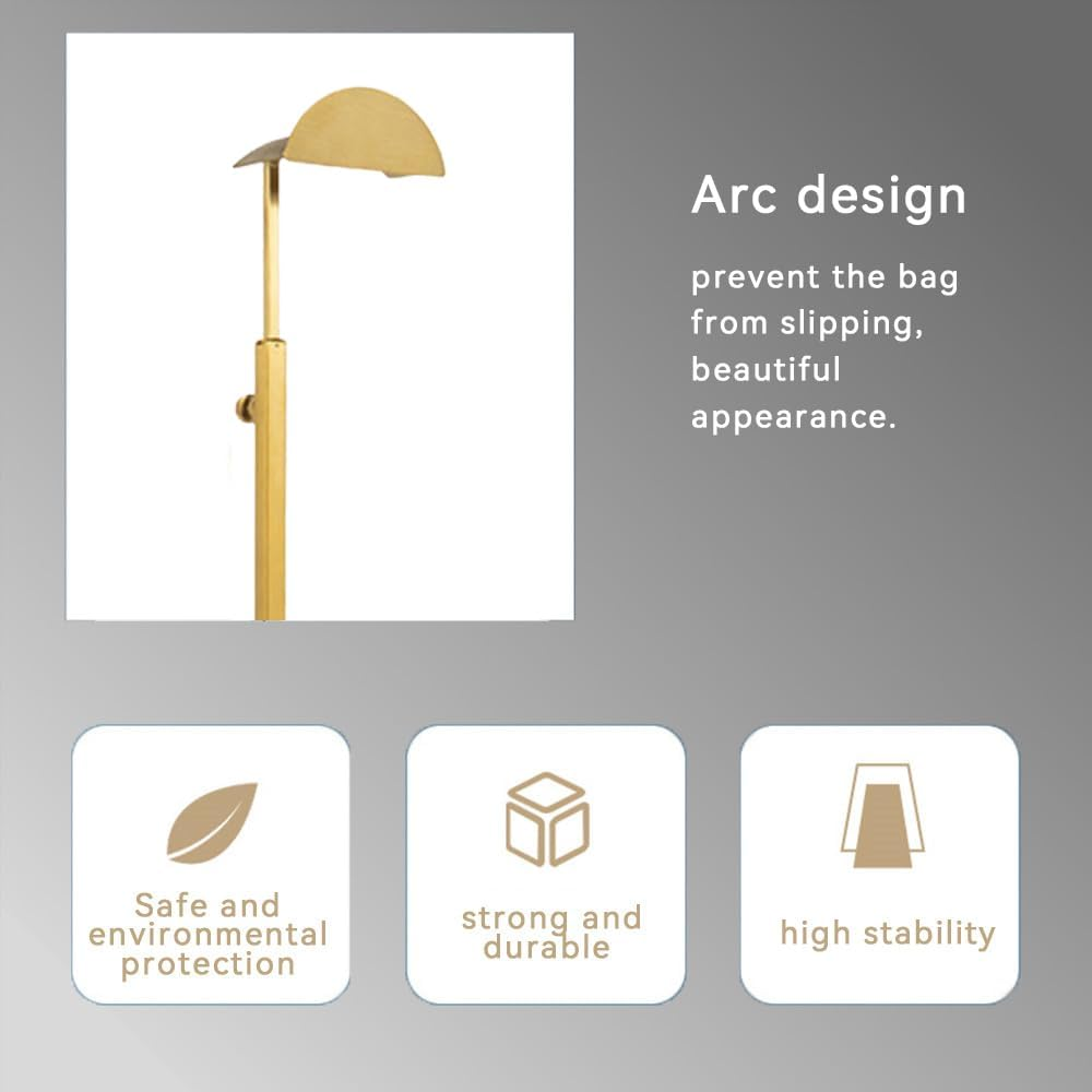 Handbag Rack Adjustable Metal Display Stand Stainless Steel Hand Bag Display Single Hanging Hook Clothes Hanger Accessories