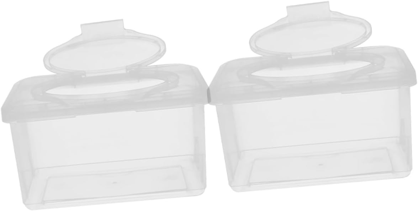 Ibasenice 2Pcs Cleansing Tissue Box Wipe Container Dispenser Reusable Wipes Container Cover for Bathroom Nursery Household image number 3