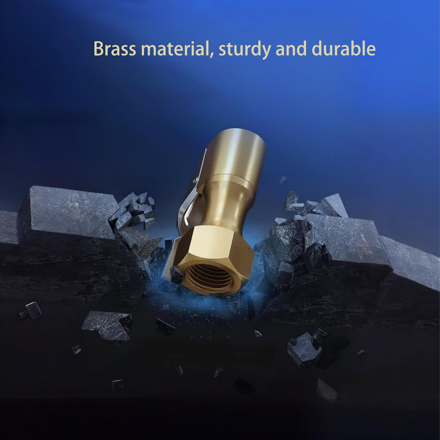 2 Pack Air Chuck, Heavy Duty Closed Flow Lock on Tire Chuck, Premium Brass Air Chucks for Tires with Clip Adapter, 1/4" FNPT Tire Air Chuck for Inflators/Gauges/Compressors image number 1