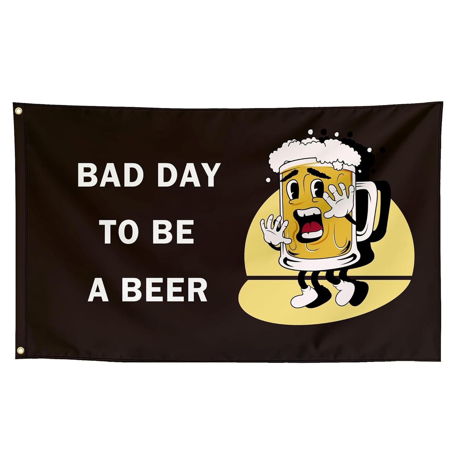 Dekorbay Bad Day to Be a Beer Funny Cool Flags Meme Flags Banner 3X5 FT Room Guys Girls College Dorm Bedroom Bar Pubs Frat Man Cave Wall Art Hangings Decor, Thick Polyester image number 4