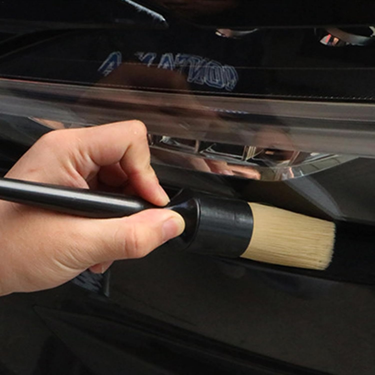 Detailing Brush, Automotive Detailing Brushes, Car Detailing Brush Set, Soft Bristle Cleaning Brushes, Multifunctional Detailing Tool, Paint Cleaning Brushes, Leather Care Brush for Interior Exterior image number 6