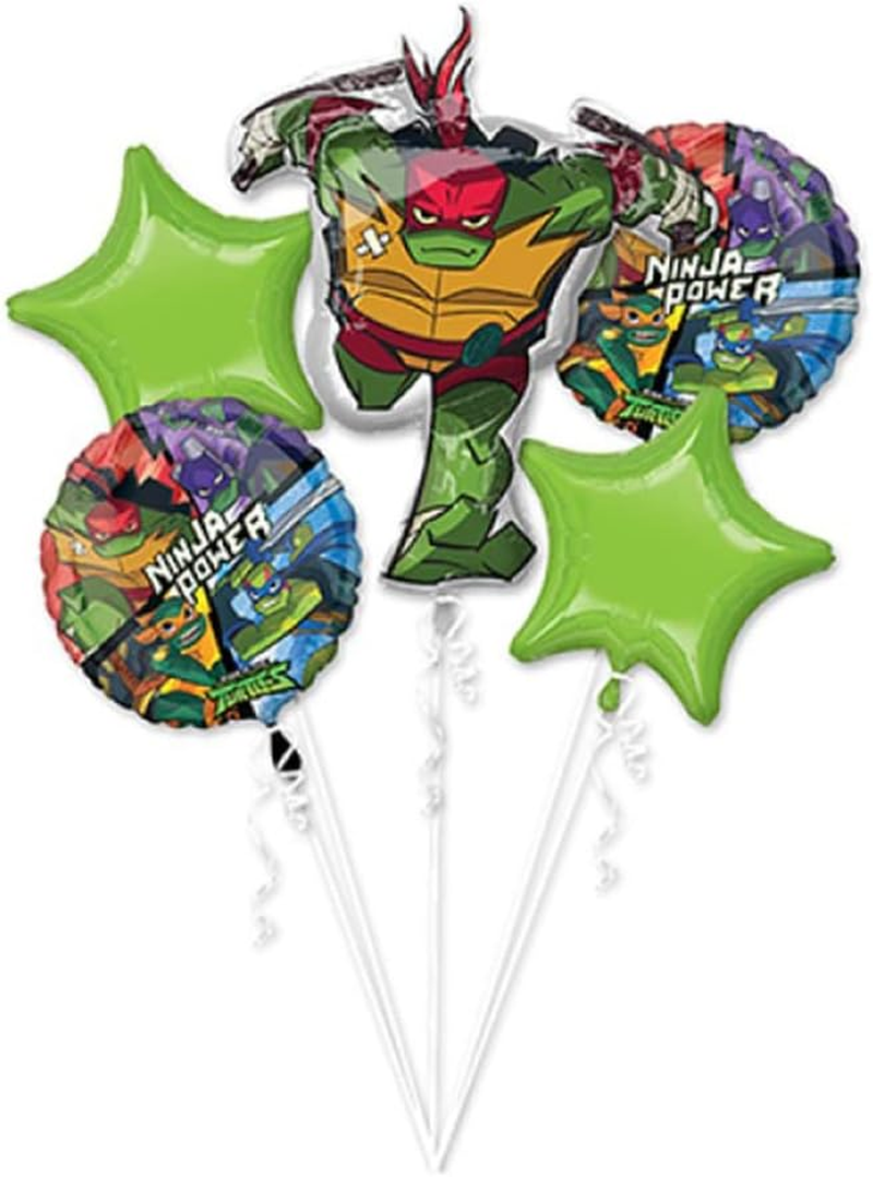 Bouquet Rise of the Teenage Mutant Ninja Turtle Pack of 5 Balloons