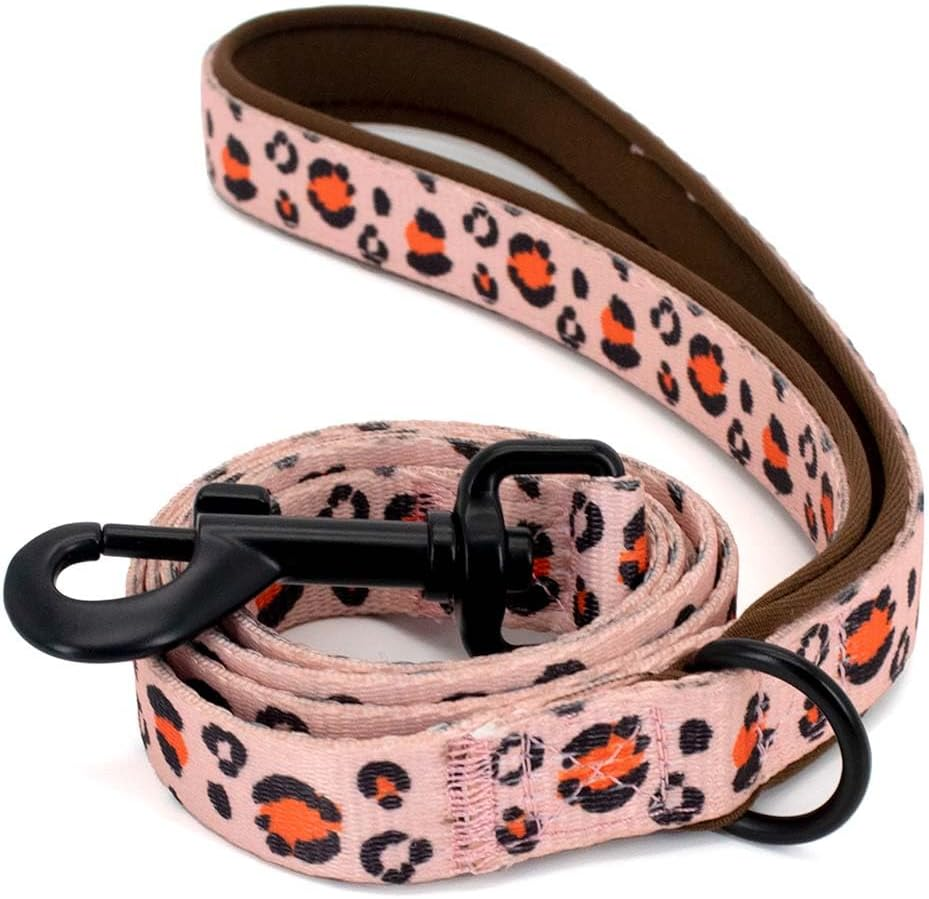 No Pull Dog Harness and Lead Set, Adjustable and Soft Padded Dog Vest Harness for Small Medium Large Dogs (Leopard, Medium (Chest: 17.7-23 Inches)) image number 3