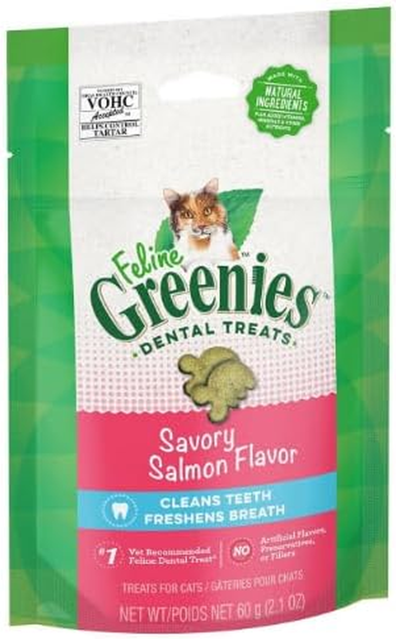 Greenies Feline Dental Treats Salmon Flavour for Cats 60 Gm 5 Pack