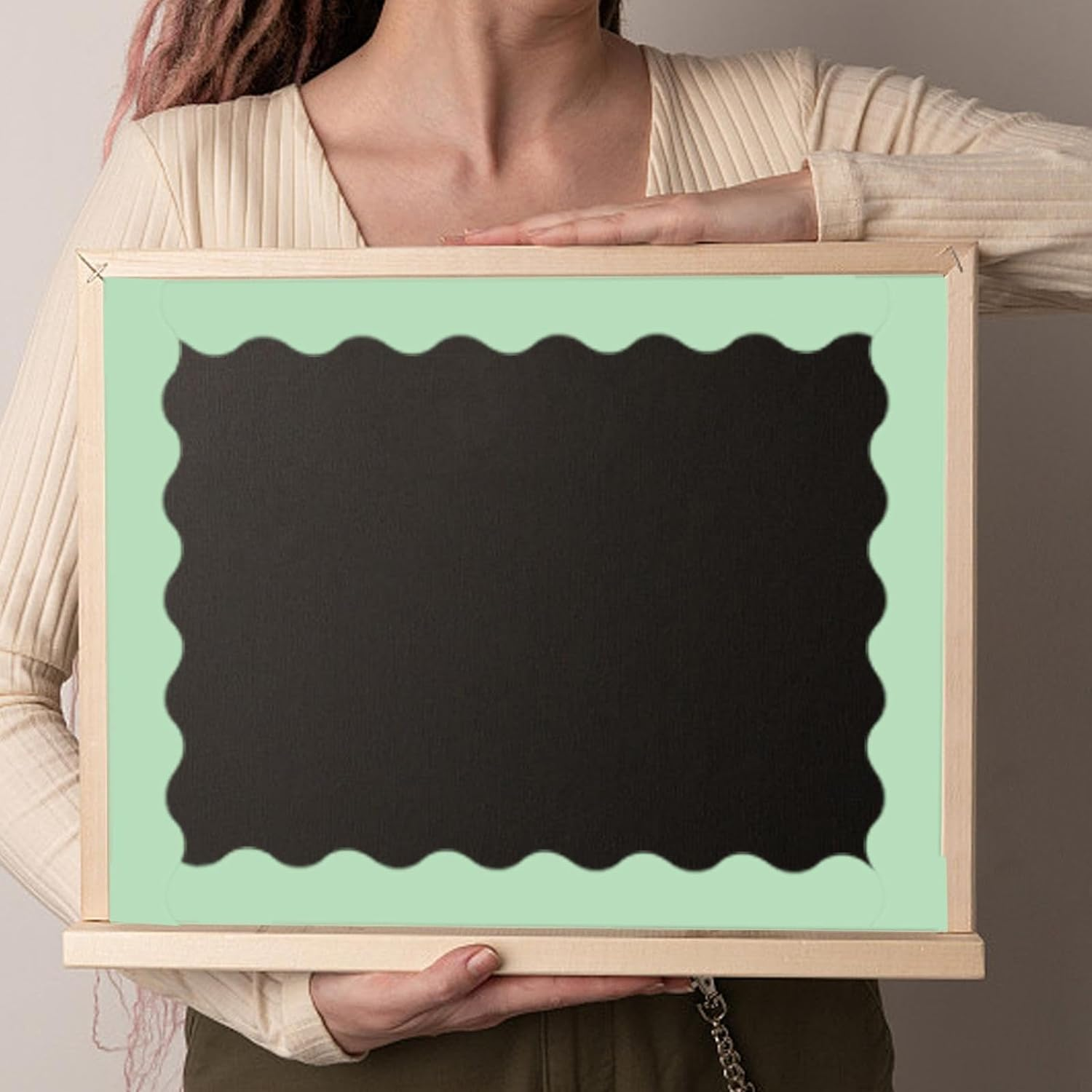 Bulletin Boards Borders for Classrooms, Trims Scalloped Bulletin Board Stickers for School, Bulletin Board Borders for Wall, Offices, Classroom, Chalkboard, Bulletin Boar Borato - Green image number 5