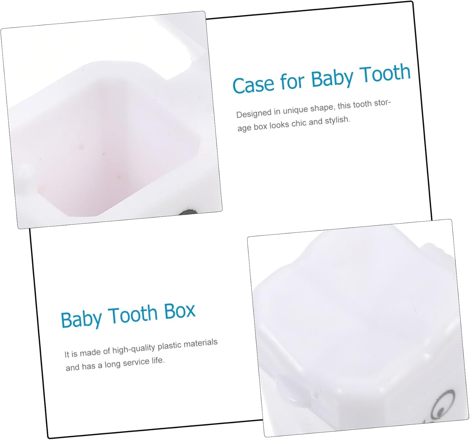 VANZACK 50Pcs Teeth Keepsake Box Cute Tooth Organizer Case for Boy Girl Newborn and Memory Storage image number 1