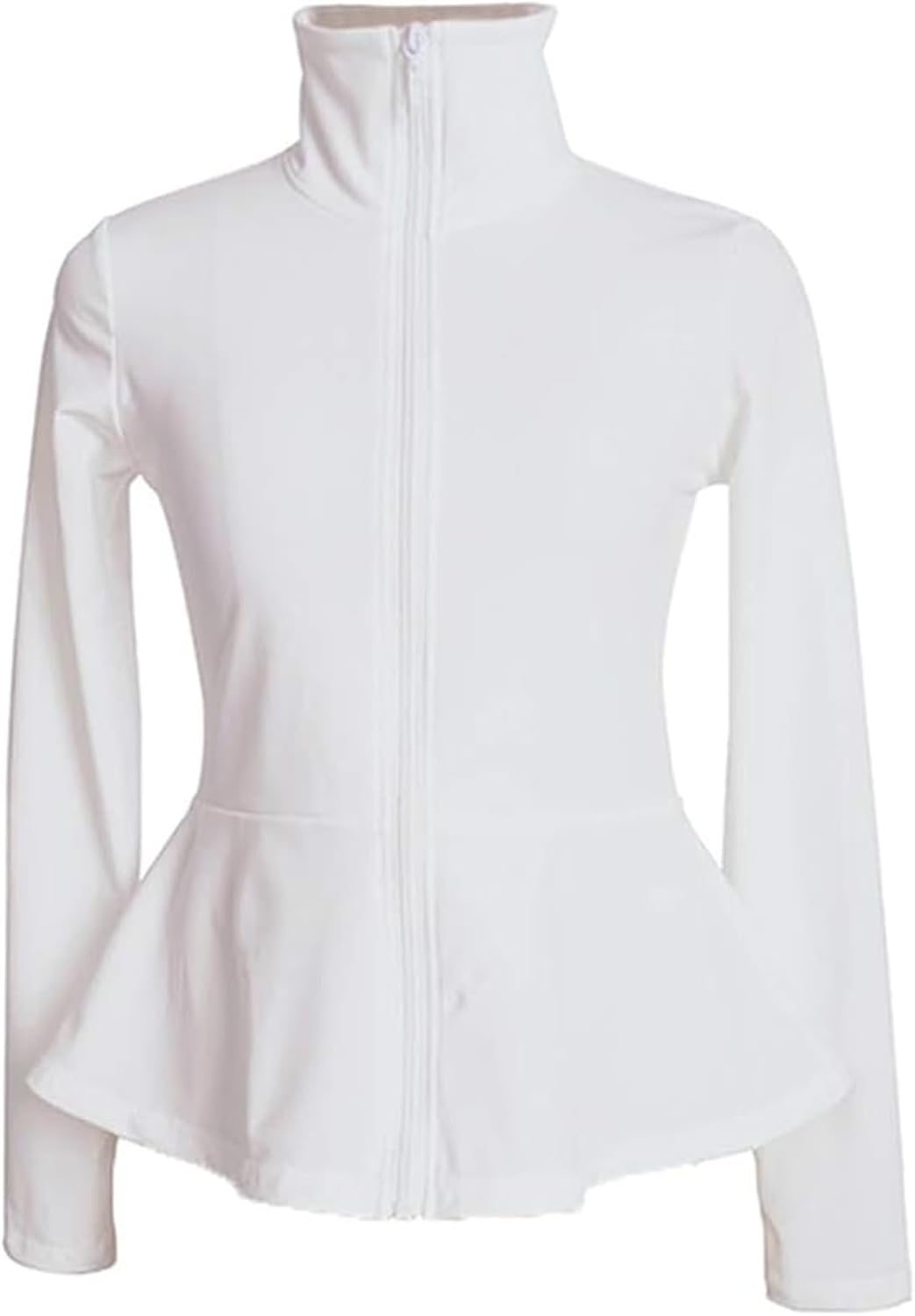 LIUHUO Figure Skating Skirt Girls Jackets White Ice Skating Dress Training Women Teens Competition Outwear image number 1