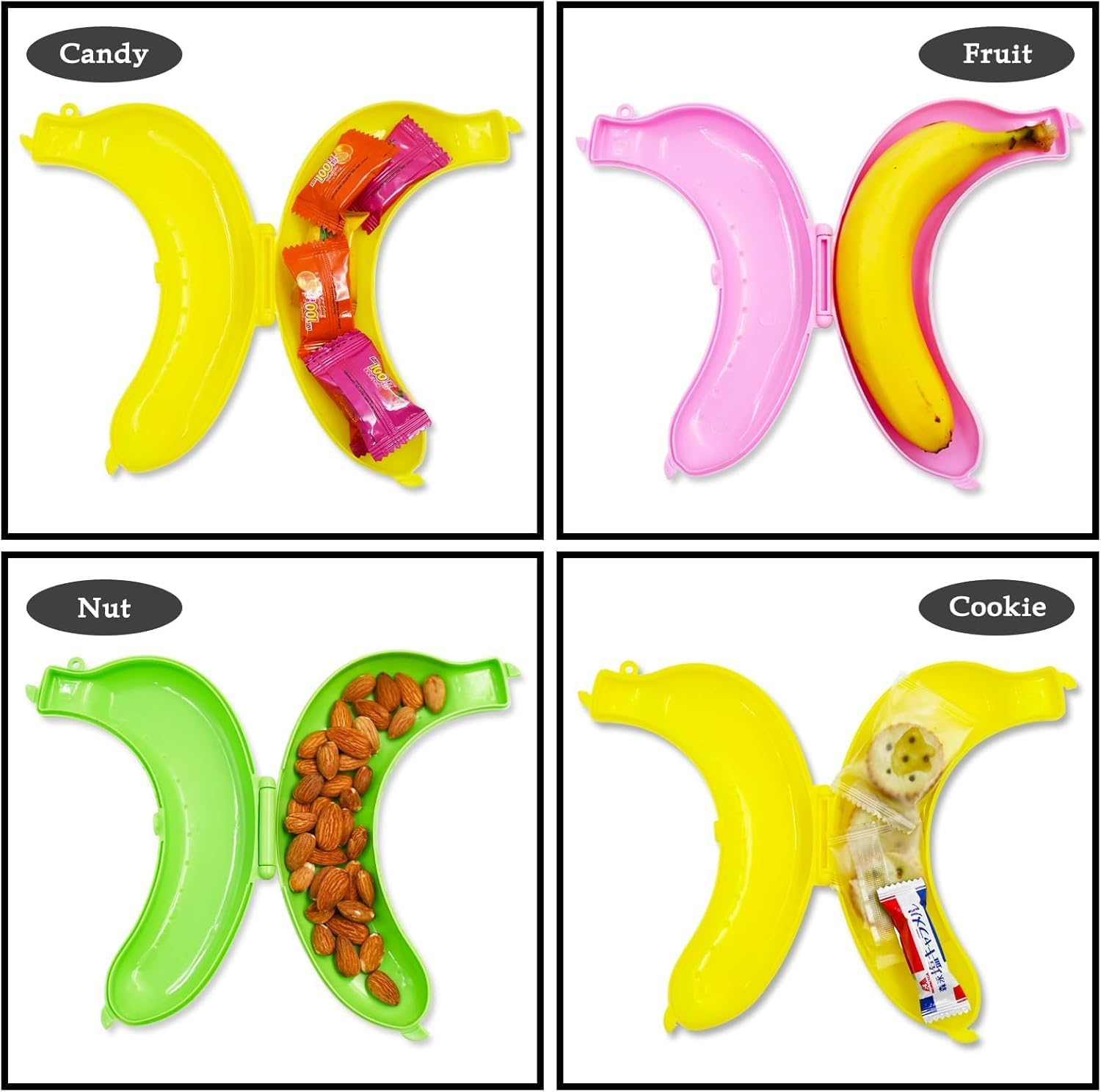 Portable Banana Holder Banana Boxes,3Pcs Banana Protector Storage Case Banana Box,Banana Case Banana Protector Banana Holder Banana Box,Plastic Banana Protector Box Banana Case Banana Container Box image number 2