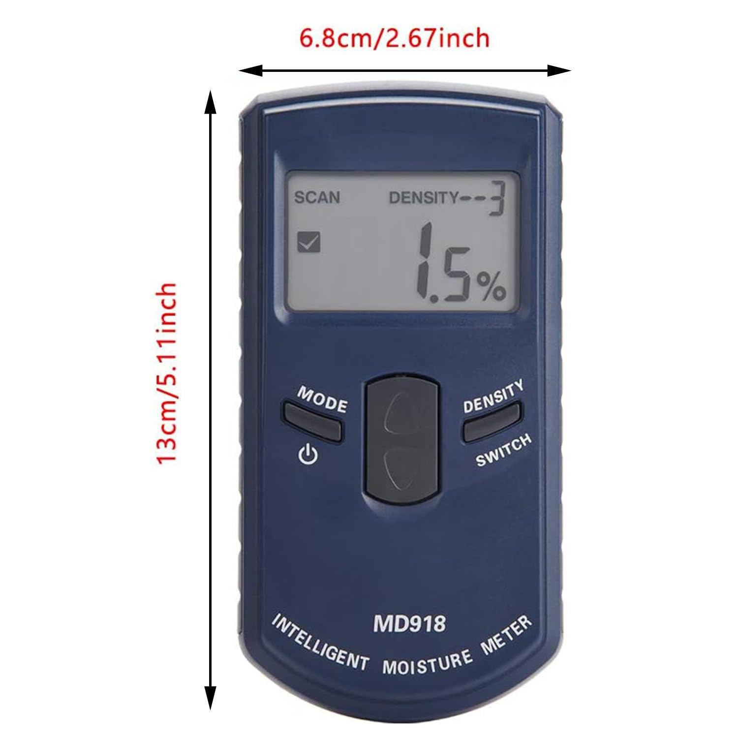 MD918 Digital Inductive Wood Meter Timber Humidity Tester with High Accuracy for Bamboo Cotton Herbal Medicines Building Materials image number 4