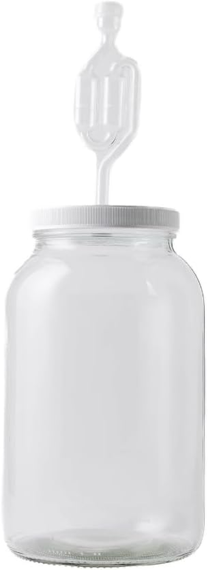 Fastrack 4X-QAD4-R06S One Gal Wide Mouth Jar with Lid and Twin Bubble Airlock, Clear image number 3