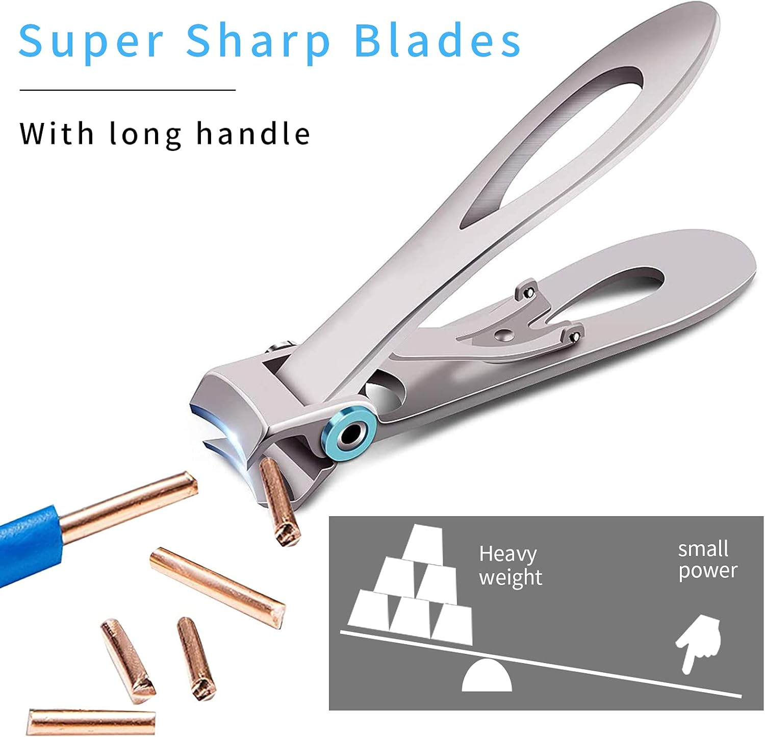 Nail Clippers Set,Fingernail Toenail Clippers for Thick Nails,Nail Clipper for Adult Men Women Seniors image number 3