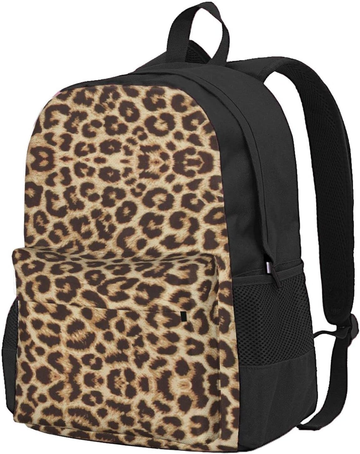 PIXOLE Leopard Pattern Print Travel Backpack, Laptop Backpack, School Backpack with Ergonomic Design and Multiple Pockets - Cafe Terrace At Night image number 5