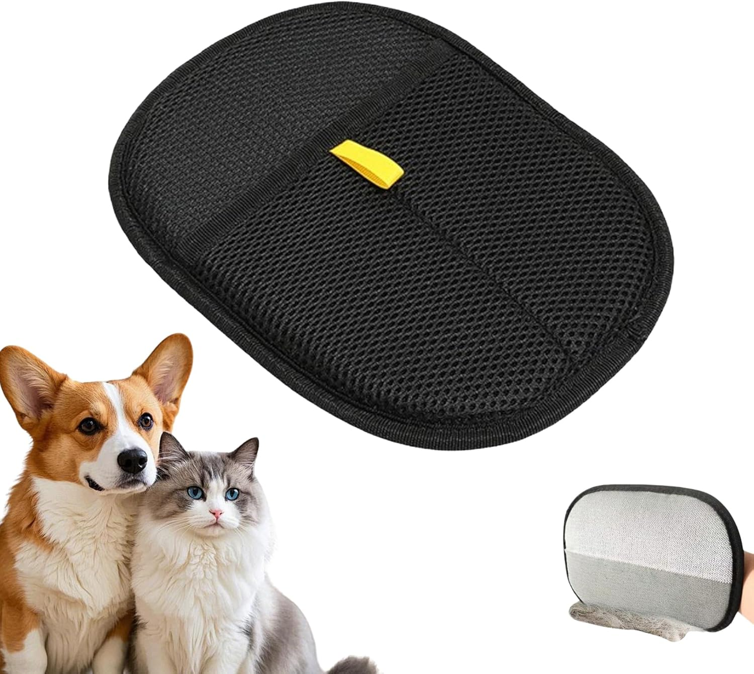 The Magic Brush, 2025 Magic Brush Pet Hair Remover Glove, Dual-Sided Grooming Electrostatic Hair Glove for Dogs & Cats, Portable & Reusable Pet Hair Cleaning Gloves for Car, Furniture, Clothes (1PCS)