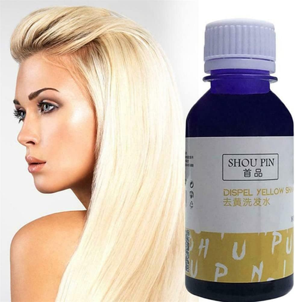 Purple Toning Hair Shampoo Remove Yellow Purple Toner to Silver Ash Blonde Bleached Gray Hair Dye Remove Yellow Treatment 3PCS