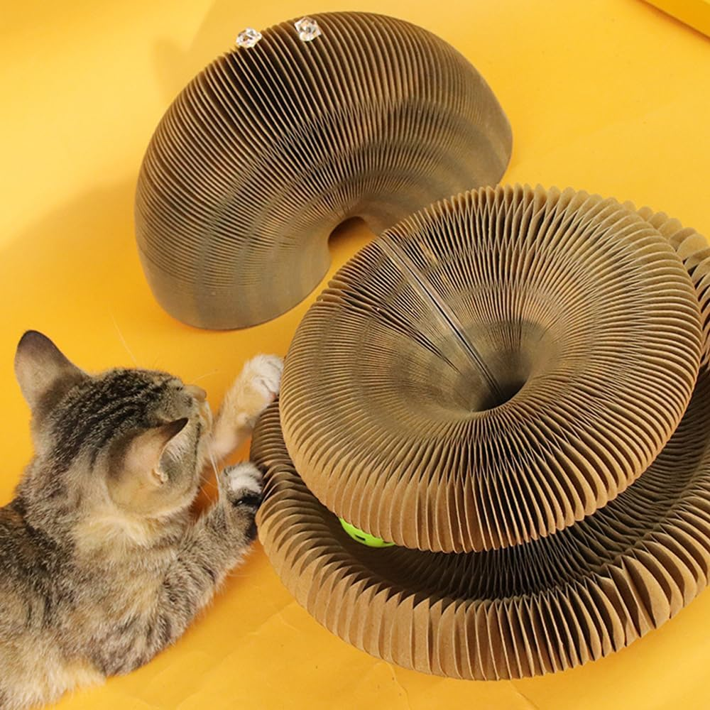 Mhwan Scratching Cocoon for Cats, 2-In-1 Cat Toy Self-Activity and Kitten