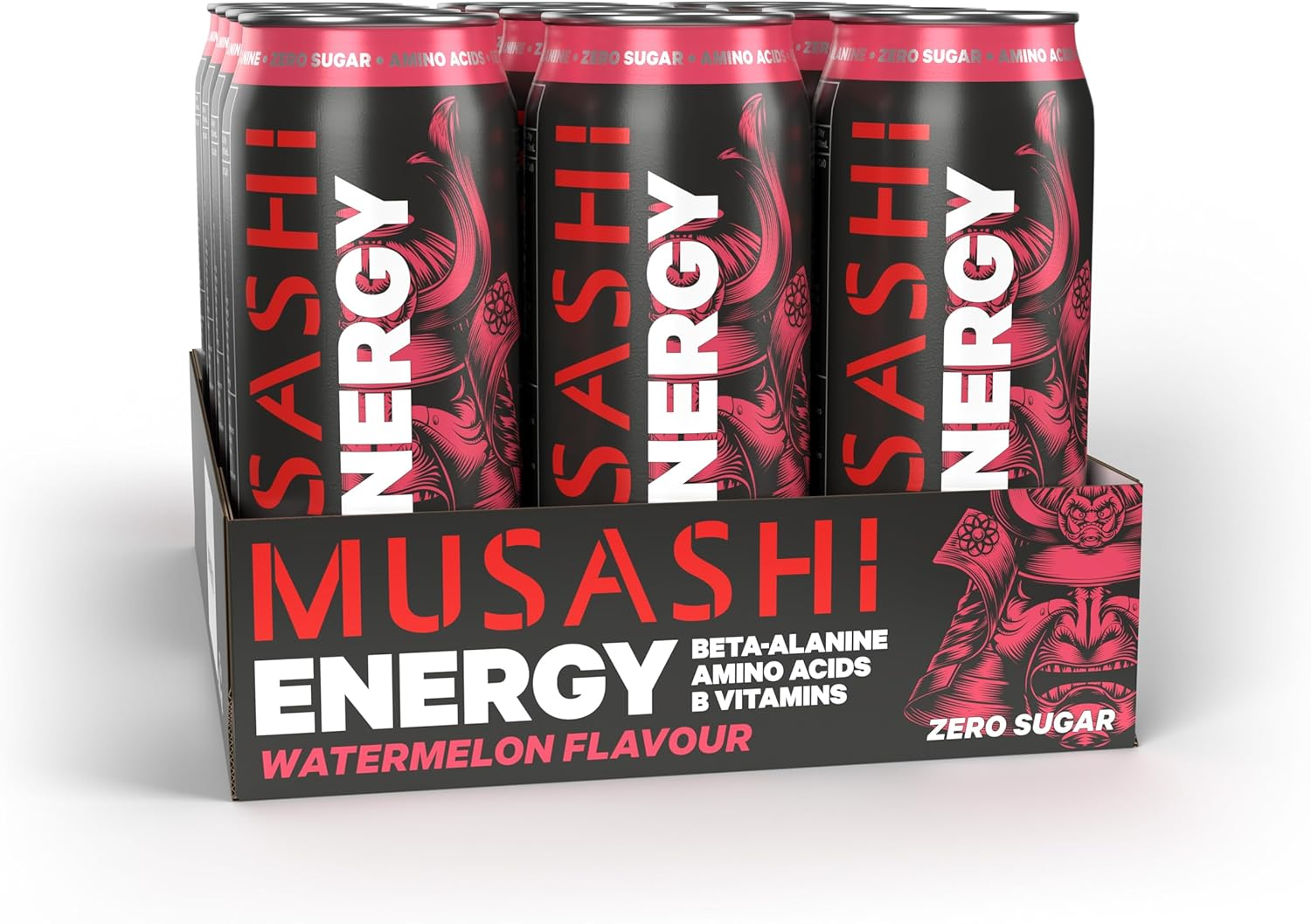 Musashi Watermelon Flavour Energy Drink 12 X 500Ml &ndash; Electrolyte-Infused Energy Drink for Active Lifestyles