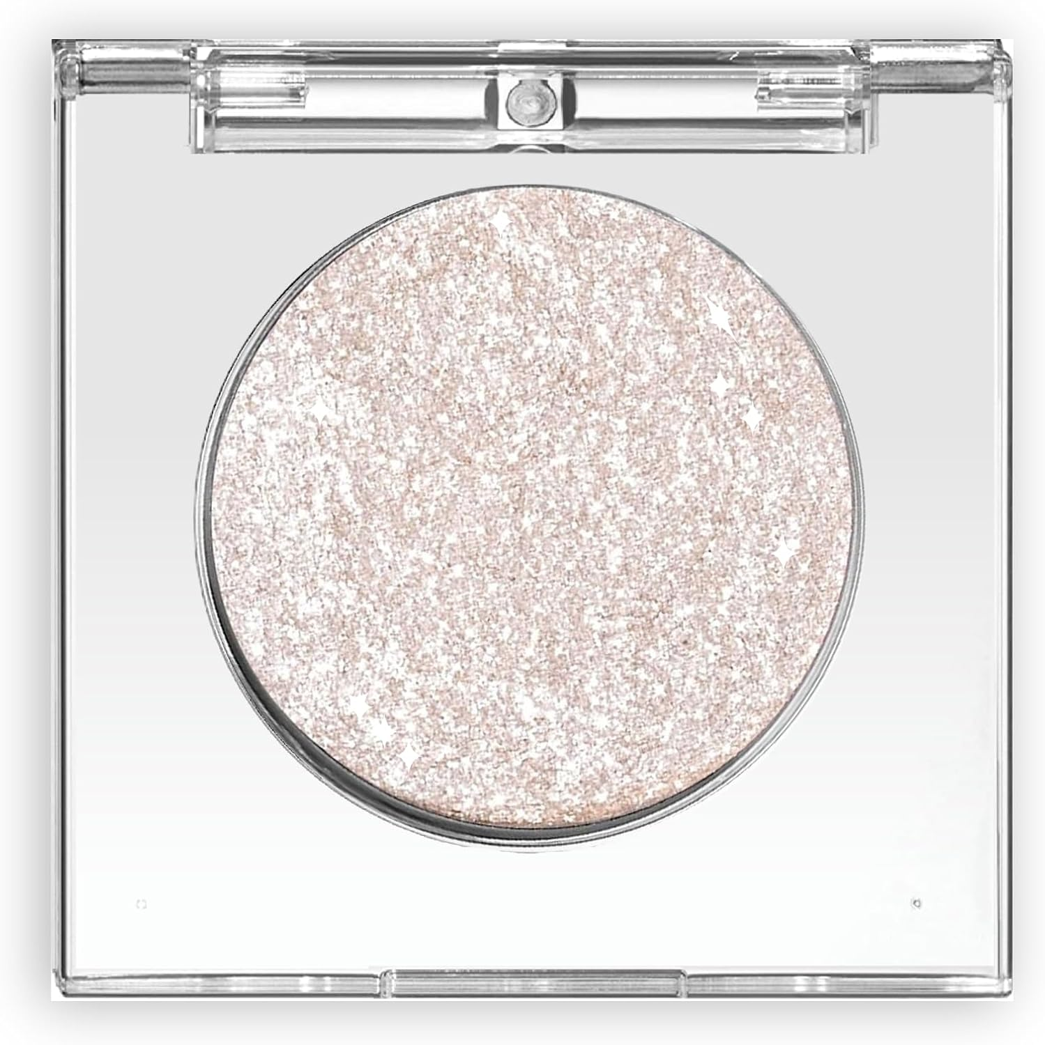 Shimmer Glitter Eyeshadow Palette, Korean Eye Glitter Makeup, Ultra-Blendable, Sparkle Silver Champagne Gold Eye Shadow, Single Shade Metallic Pigmented Color image number 1