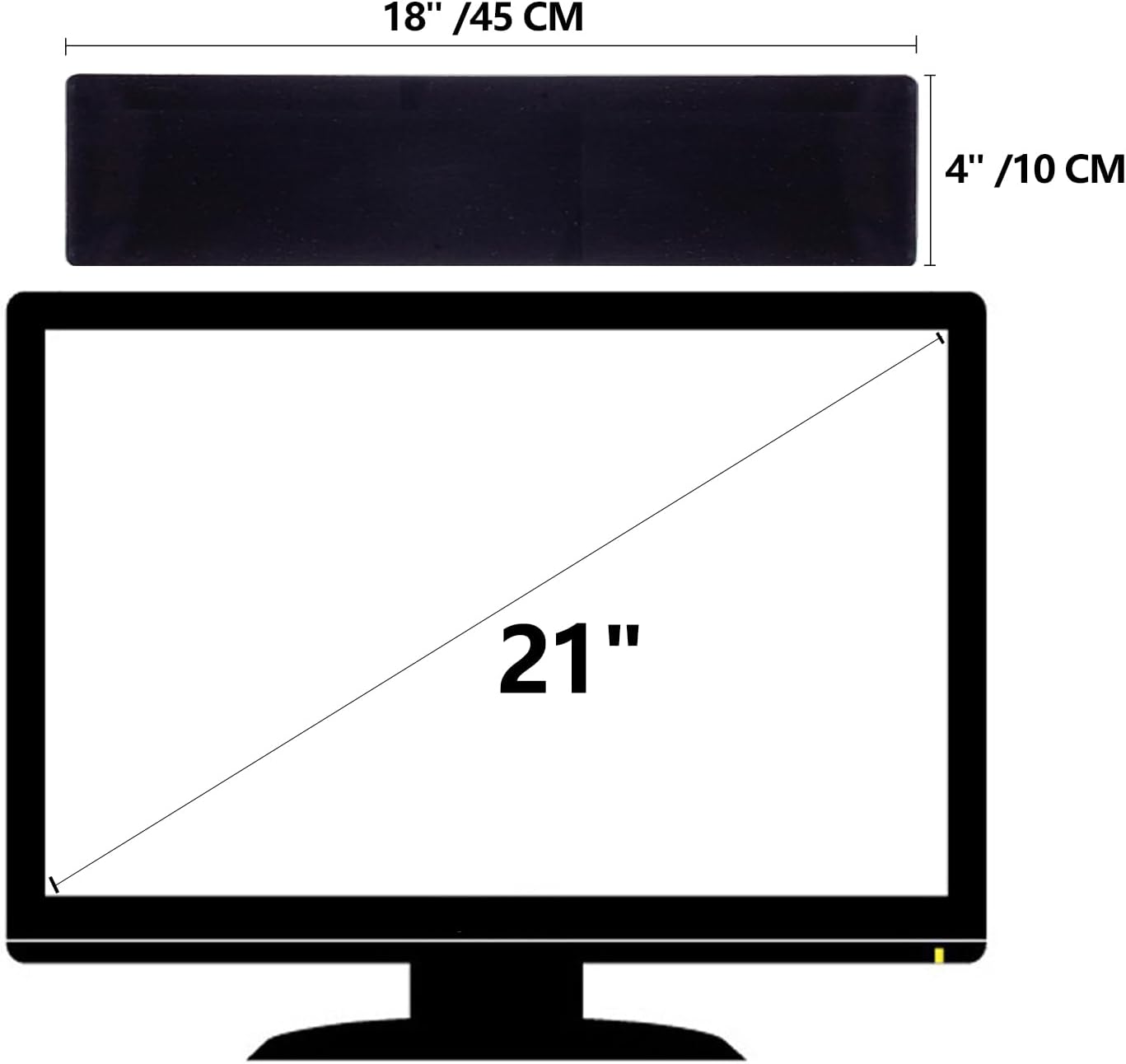 Monitor Memo Board Top Mount,Monitor Sticky Note Holder,Universal Transparent Sticky Notes Memo Pad,Sticky Boards,Message Board for Computer Monitors