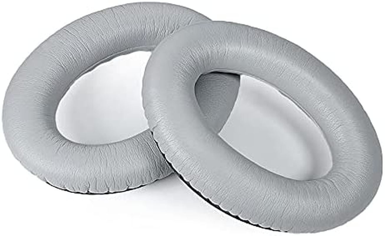Replacement Earpads Cushions for Bose Quietcomfort 35 (QC35) & Quiet Comfort 35 II (QC35 Ii) / QC25 / QC45 Headphones, Ear Pads with Softer Leather, Noise Isolation Foam (Grey/Silver) image number 4