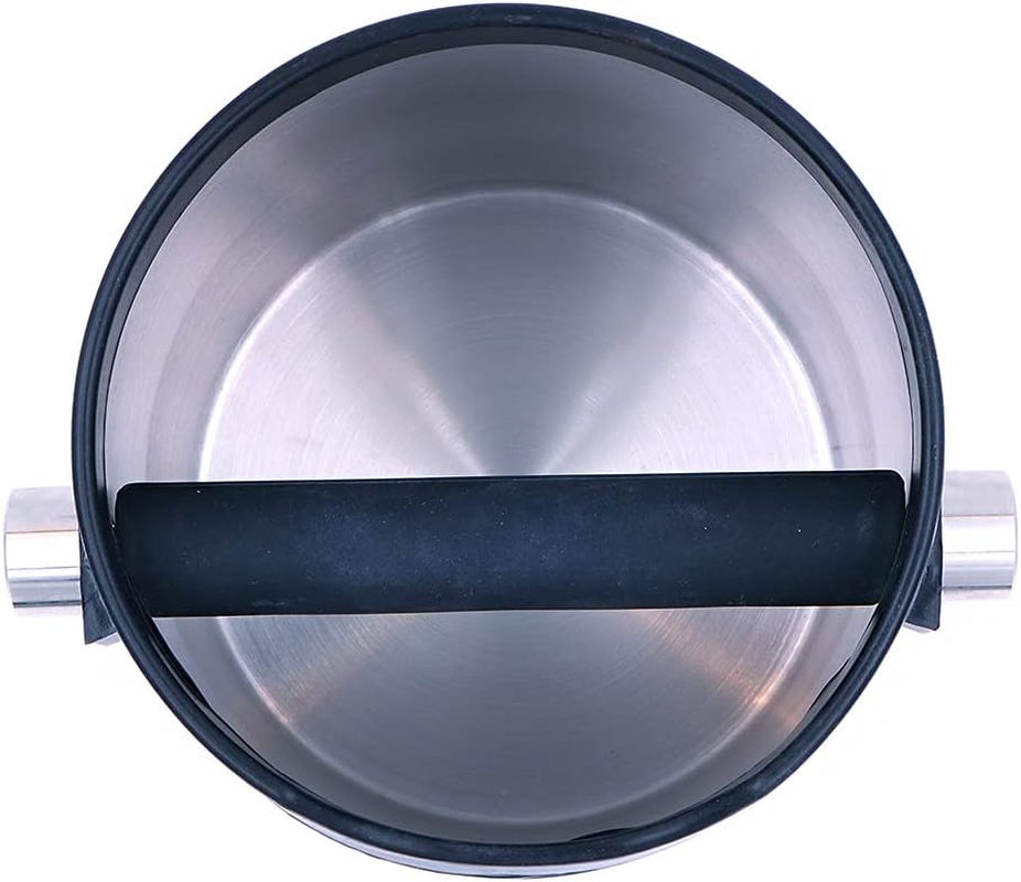 ZONADA 304 Stainless Steel Coffee Knock Box,Rubber Knocking Tube,Non-Slip Grounds for Home or Coffee Shop Coffee Machine Accessories image number 4
