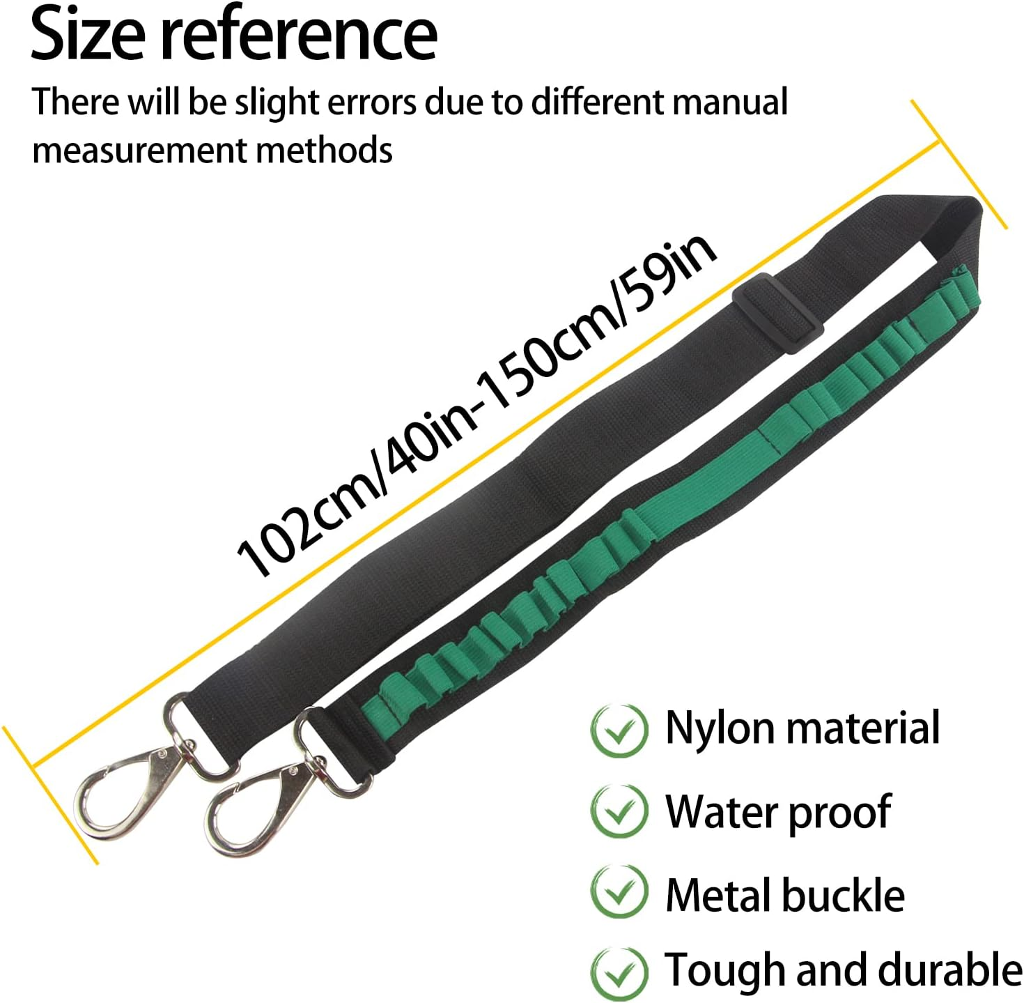 EKIND Toy Gun Bullet Shoulder Strap Darts Bandolier Kit Ammo Storage Holder Compatible for Nerf Elite Blasters (2 Point Tactical Shoulder Strap - Green)