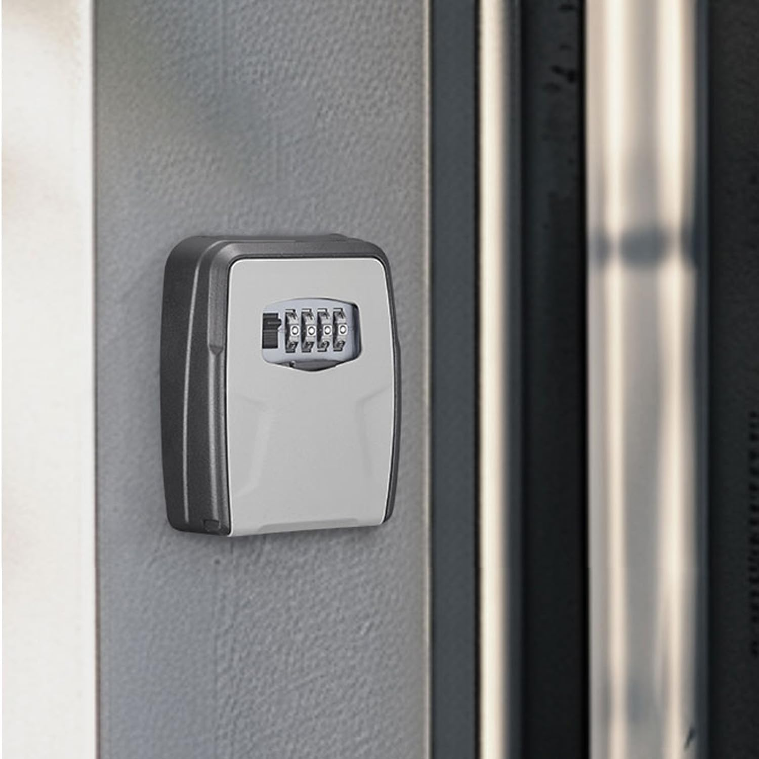 Key Lock Box, 4-Digit Combination Waterproof Portable Key Storage Lock Box Wall Mount 5 Key Large Capacity for House Key Hide a Key for Outdoor, Indoor(1-Pack) image number 4