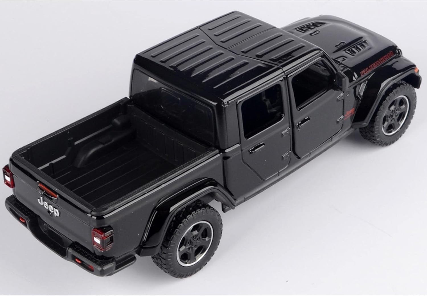 2021 Gladiator Rubicon (Closed Top) Pickup Truck Black 1/24-1/27 Diecast Model Car by Motormax 79368