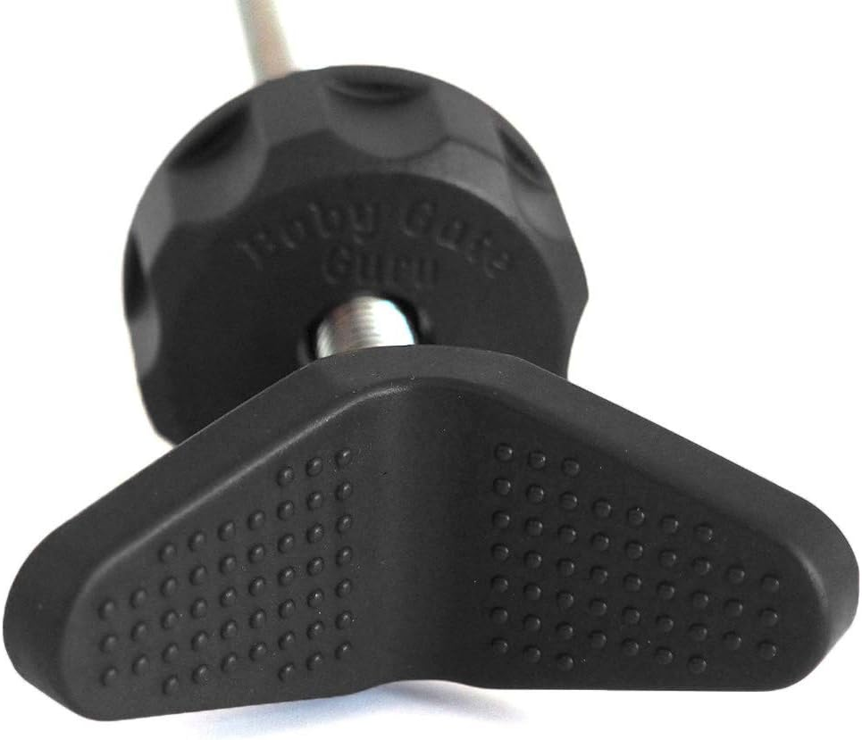 Extra Long Stair Banister Adapter Y-Spindle Rods 2 Pack for Pressure Mounted Baby and Pet Safety Gates (8Mm, Black) image number 2