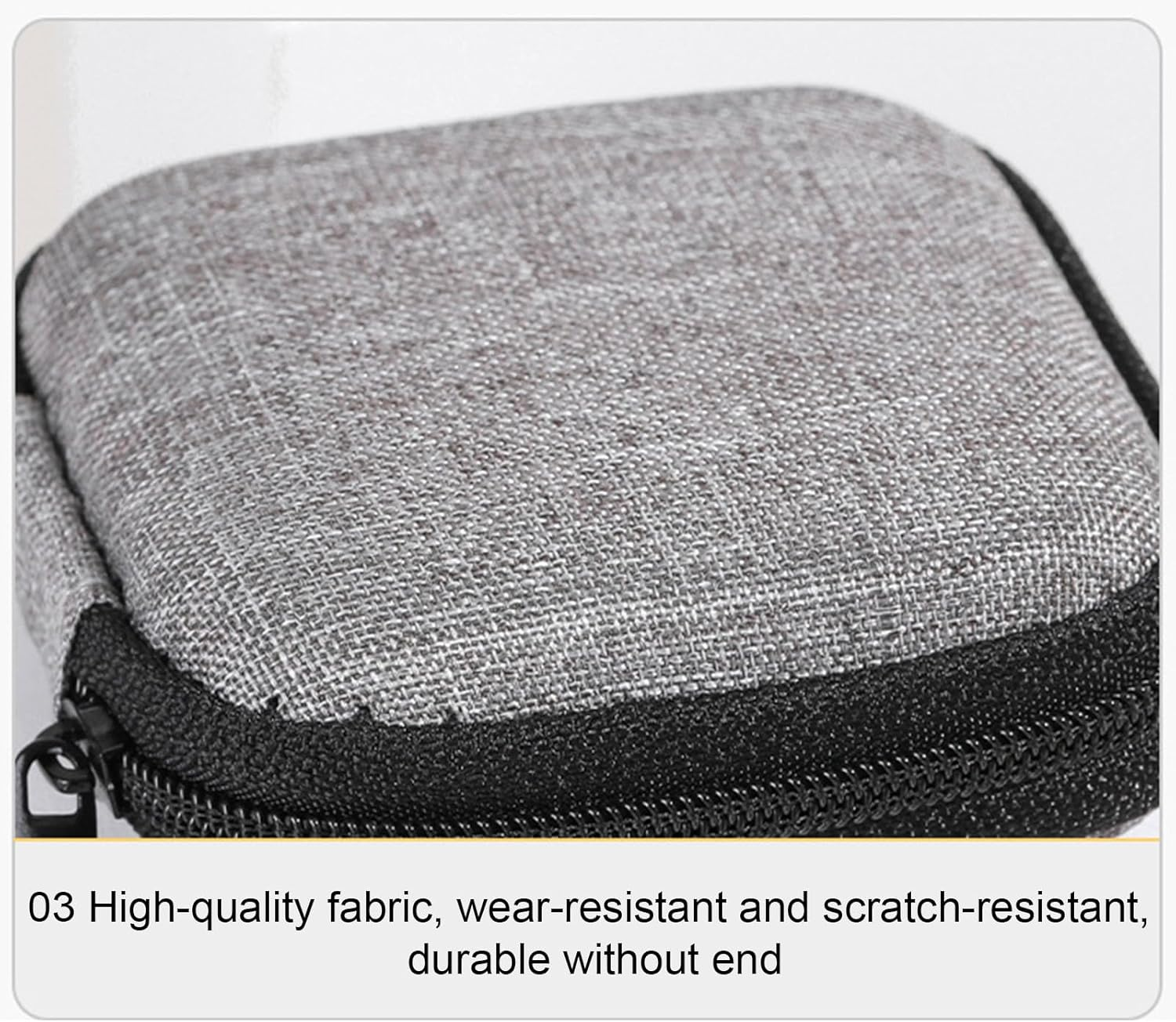 Cable Organiser Bag - Small EVA Travel Accessories Bag with Shockproof Design | Waterproof Electronics Storage Case | Travel Cord Pouch | Compact Organizer for Charger, Earphone and Hard Disk - Oval Large image number 2