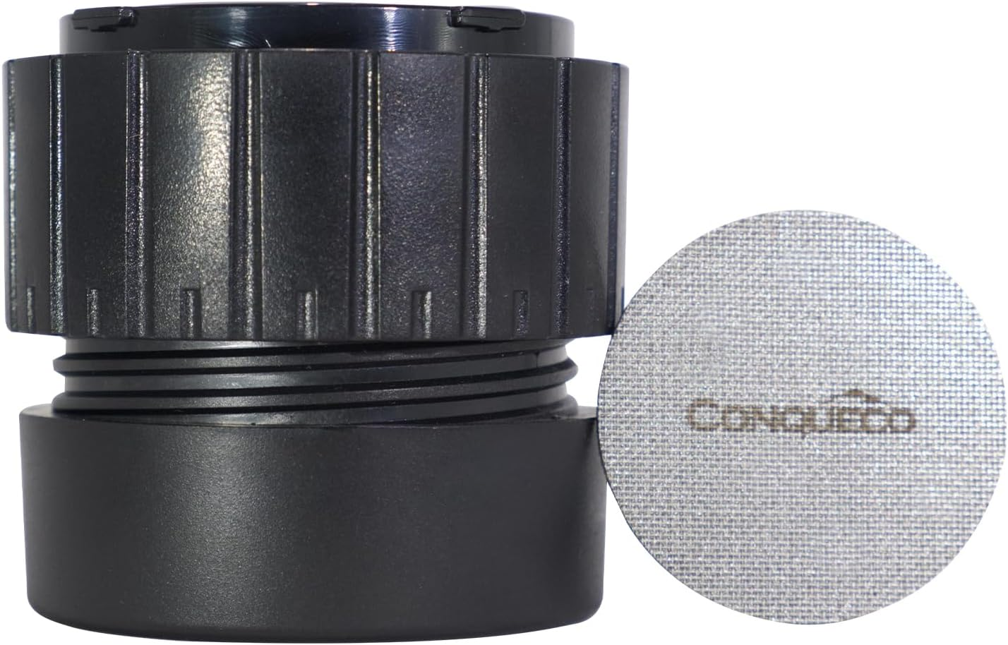 CONQUECO Portable Espresso Machine Travel - 12V Car Coffee Maker with Battery for Camping - Small Electric - 3 Mins Heating - Rechargeable USB Charging (Silvery)