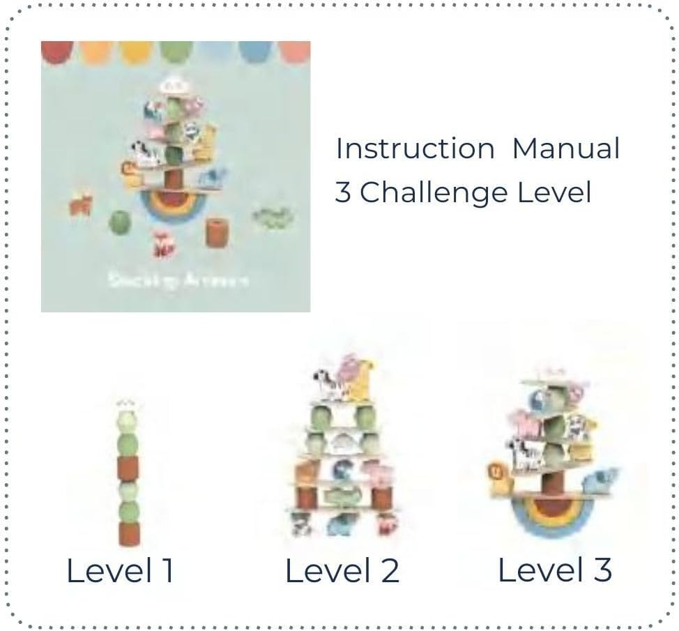 Tooky Toy My Forest Friends Stacking Animals | FSC Certified Wooden Balancing & Lacing Game | Fine Motor Skill Toy for Toddlers & Kids | Child-Safe Non-Toxic Paint | Ages 3+ | Imaginative Play Set image number 4