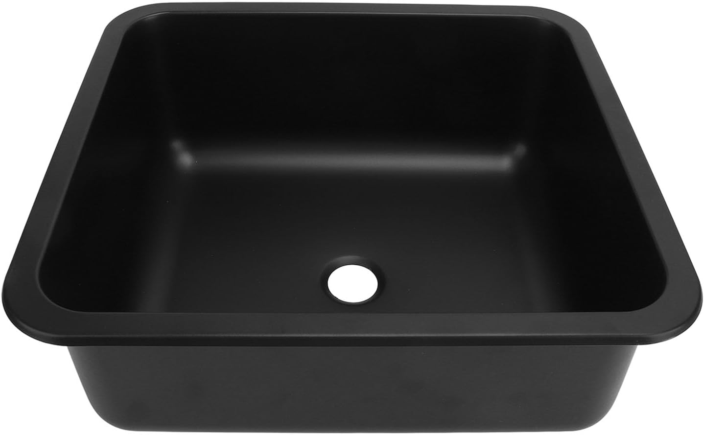 RV Sink, Stainless Steel Large Capacity Rectangular Kitchen Wash Sink for RV Motorhome Boat, Camper Yacht, Embedded Installation Single Bowl Kitchen Sinks (Spraying Plastics Black) image number 6