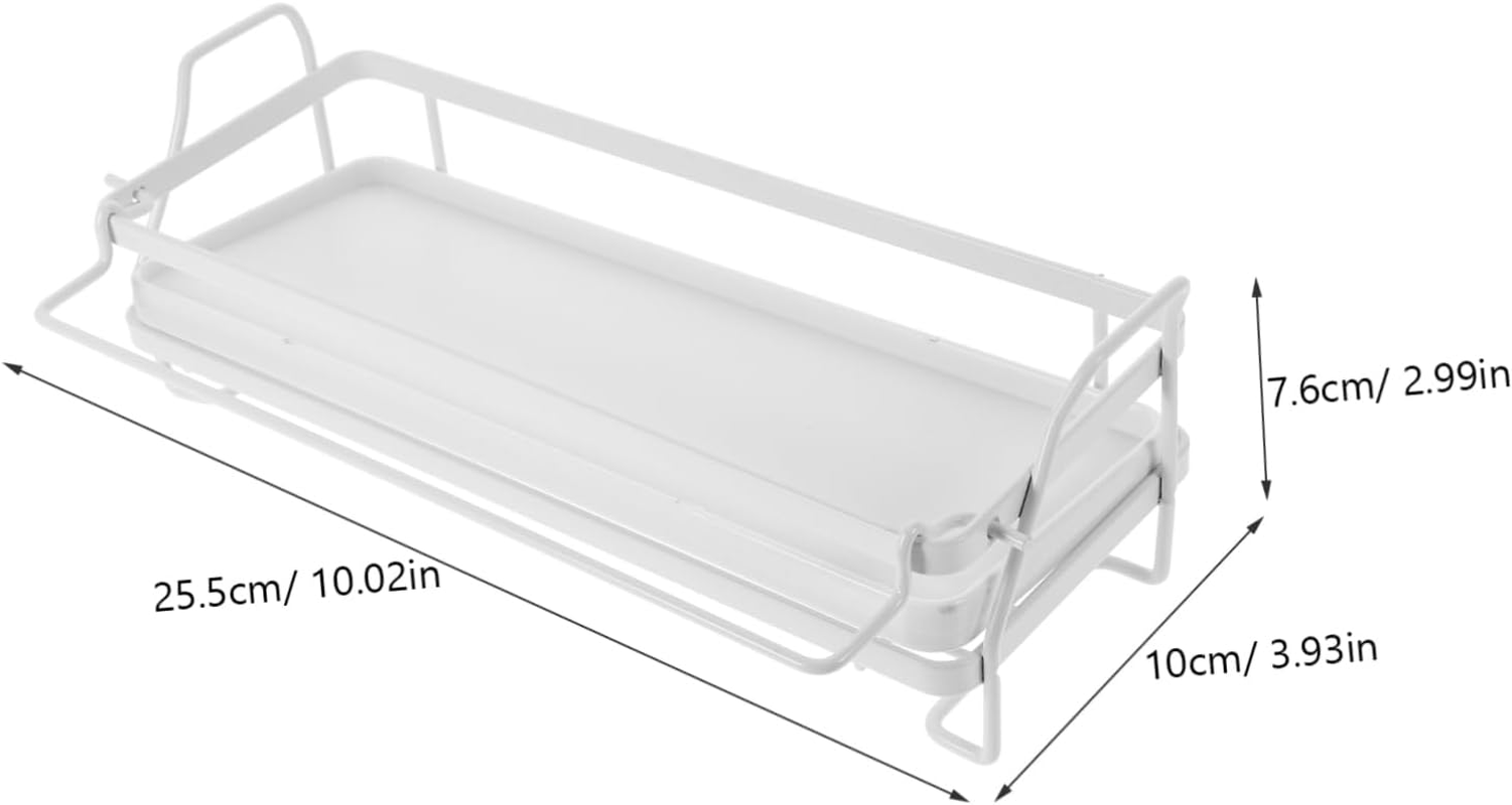 Homoyoyo Wall Mounted Rag Rack Kitchen Shelf Stainless Steel Storage Shelf for Seasoning Sponge Drain Basket Home Kitchen image number 2