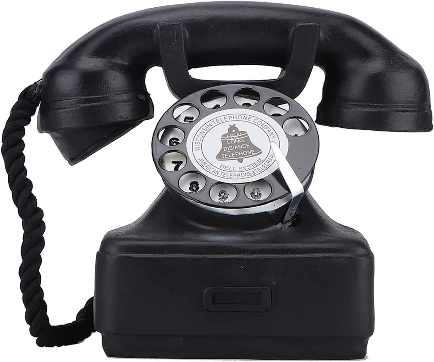 &lrm;Joyzan 14Cm Corded Old Fashion Phone, Traditional Landline Retro Telephone Vintage Classic Analog Desk Large Button Mechanical Antique Style Dial Push Rotary Look Phones for Home Office Decor, Black image number 5
