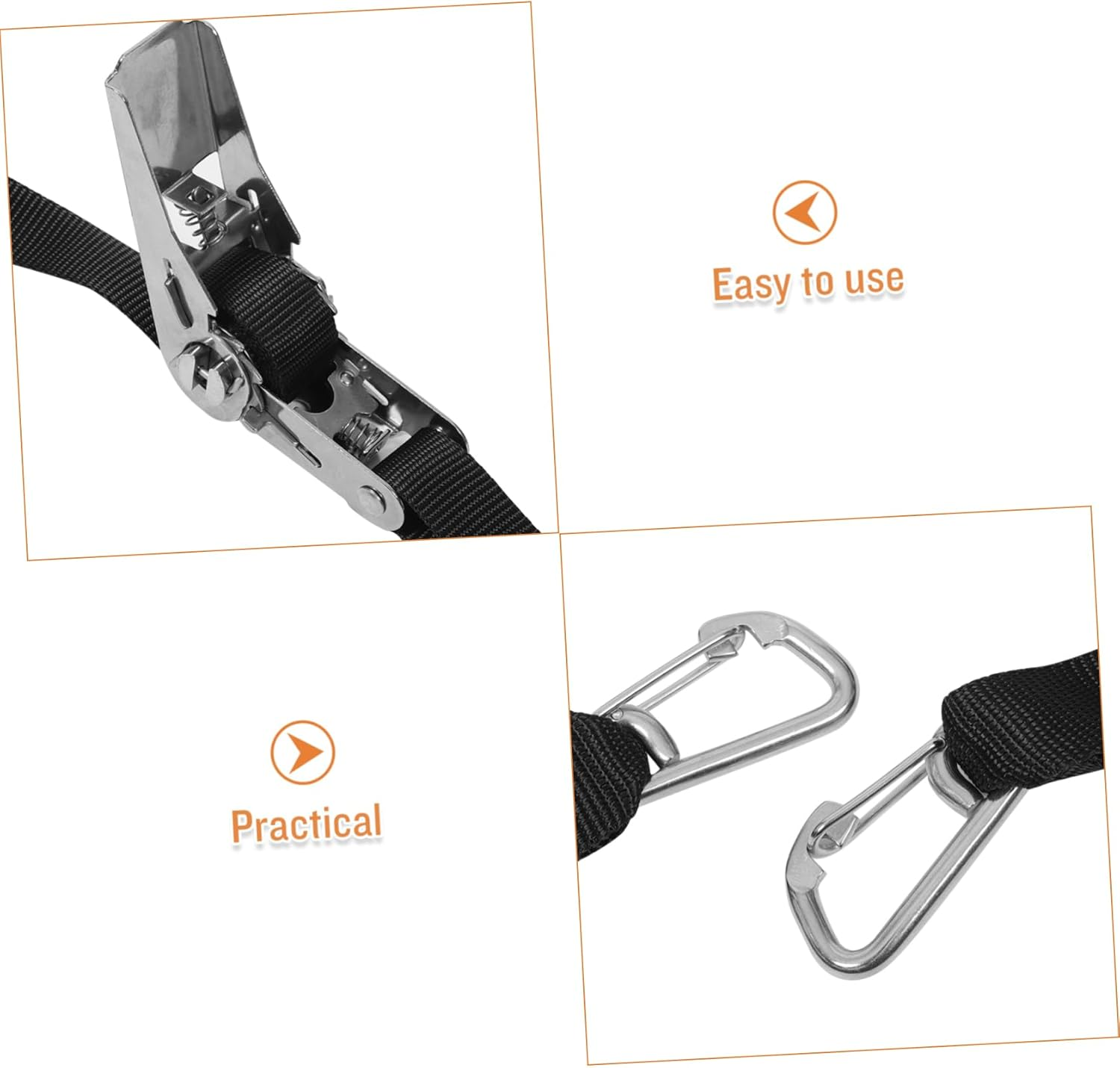 HOMSFOU Elastic Luggage Straps Ratchet Rope Tightener Luggage Connector Straps Travel Suitcase Belt Buckle Belts image number 4