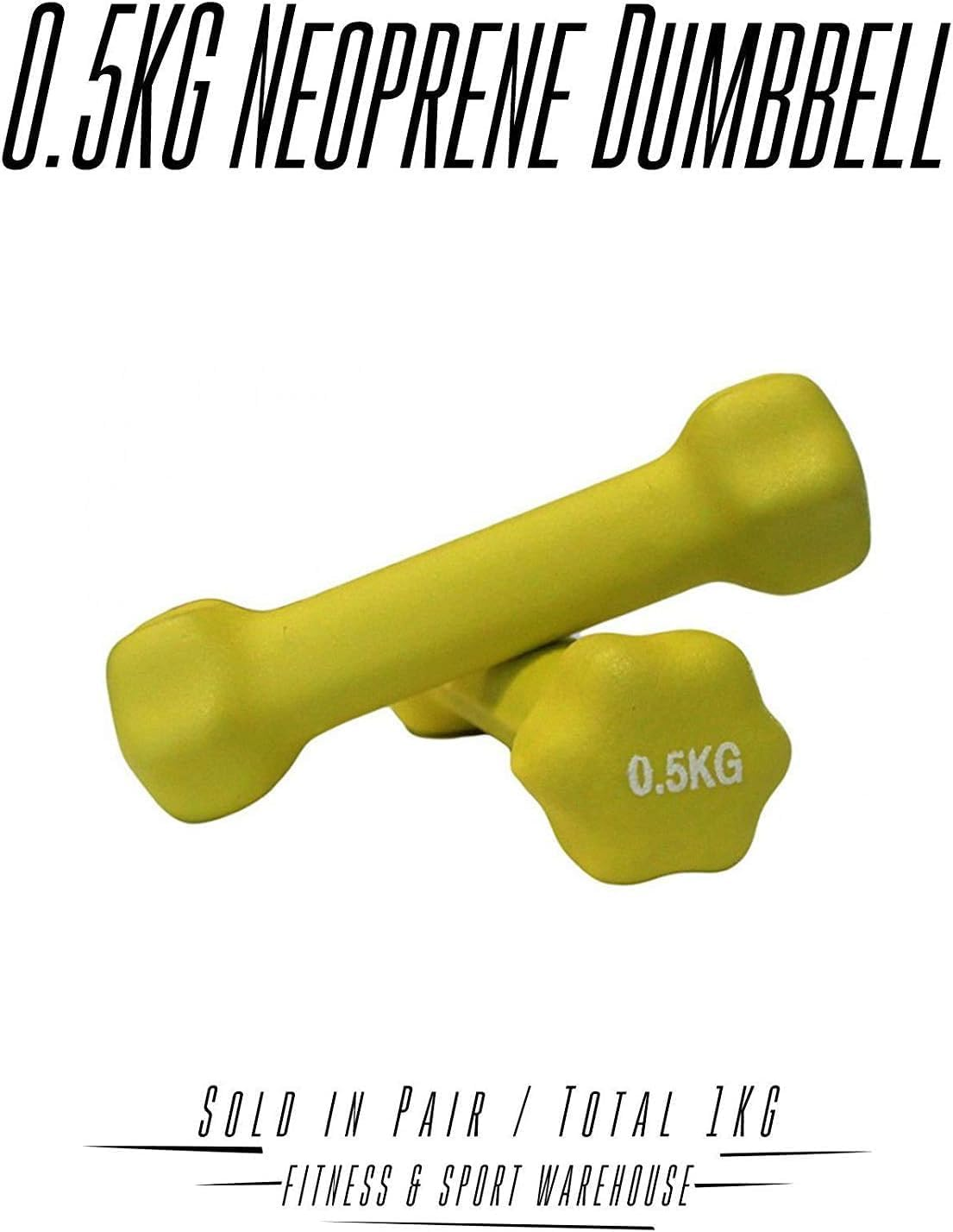 Neoprene Dumbbells Anti-Slip Dumbbell Set Soft-Touch Grip Hand Weights Hex Dumbbells Weights Home Gym Fitness Workout Training - Sold in Pairs - 2Kg Pair image number 3